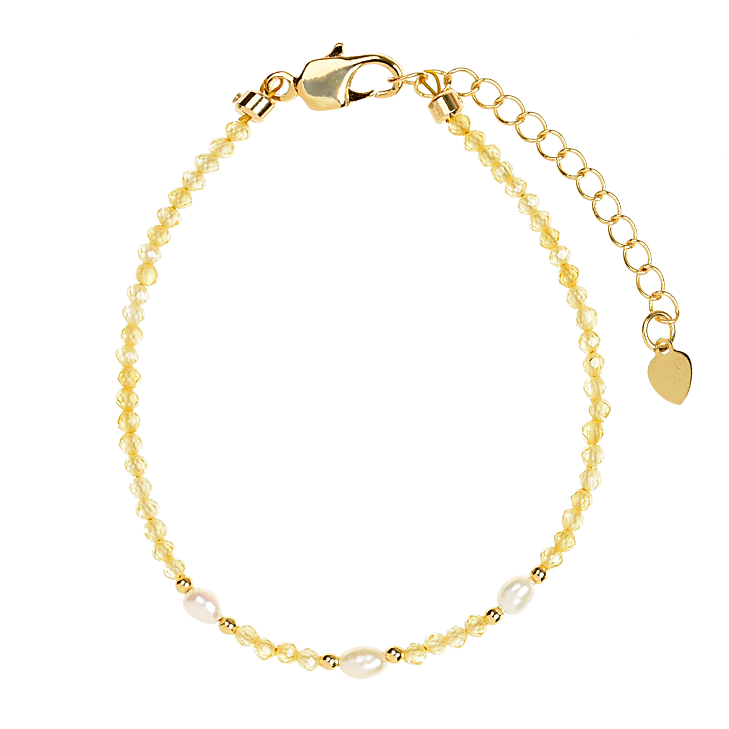 Браслет, циркон/жемчуг/латунь I Love Cameo детский