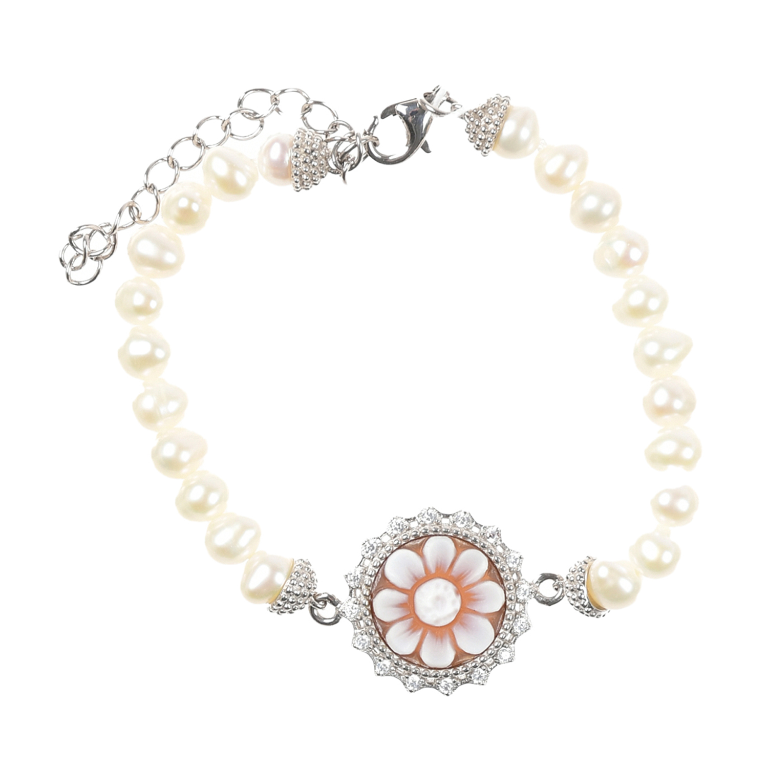 Браслет из жемчуга с камеей I Love Cameo детский