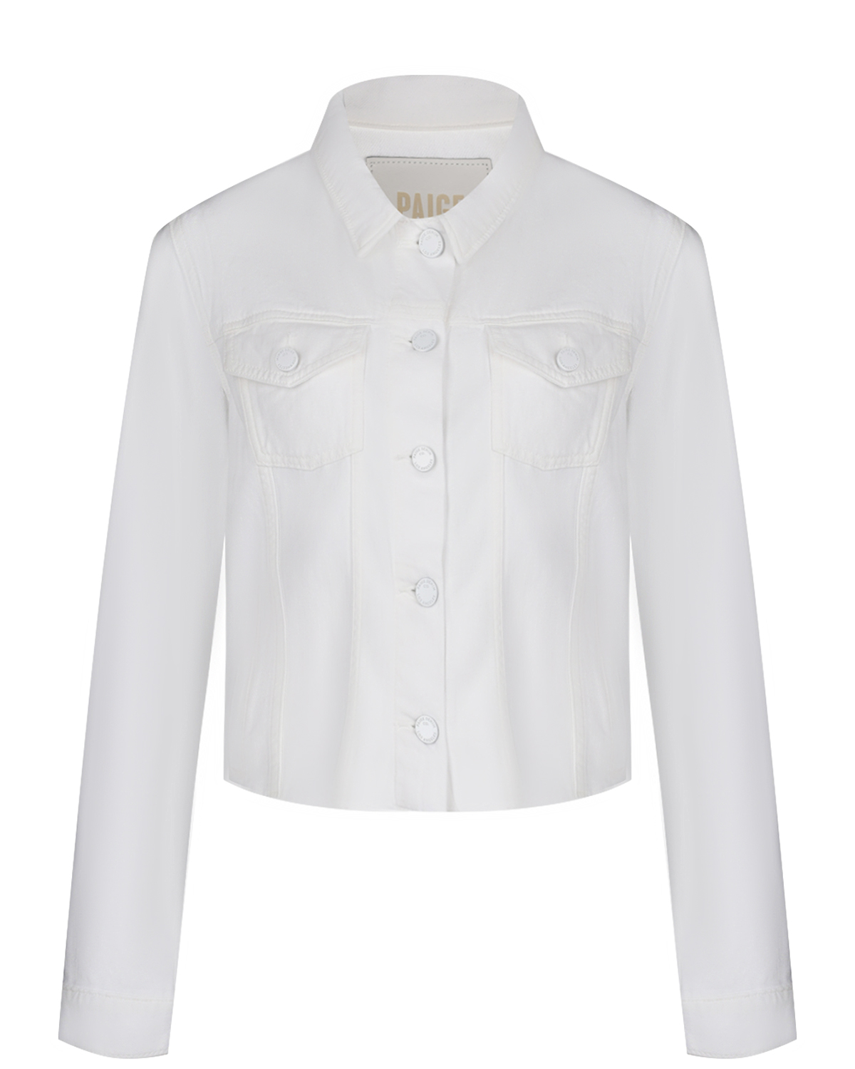 Белая джинсовая куртка Paige, размер 46, цвет белый