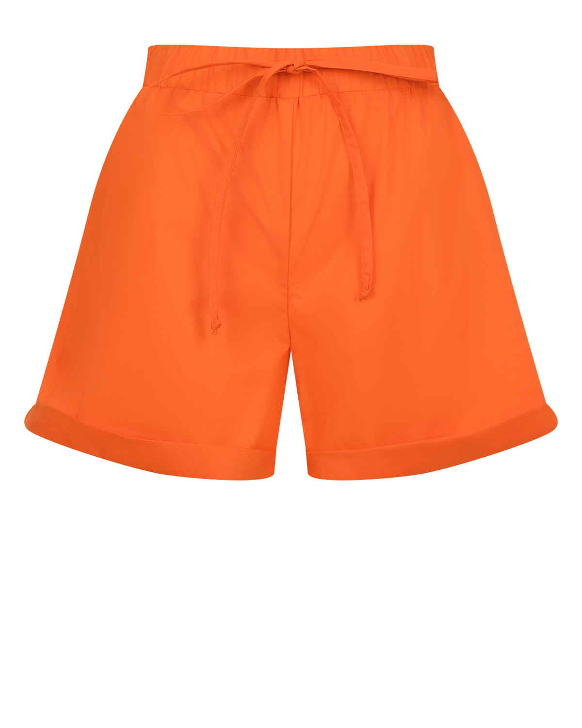 Оранжевые шорты с поясом на кулиске Pietro Brunelli шорты а хаки с поясом на кулиске pietro brunelli