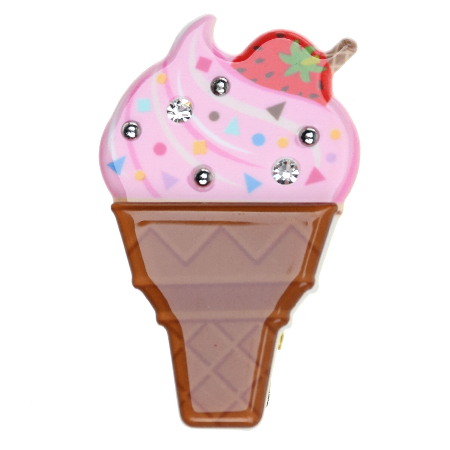 Заколка "Мороженое", розовая Rena Chris детская, цвет нет цвета - фото 1