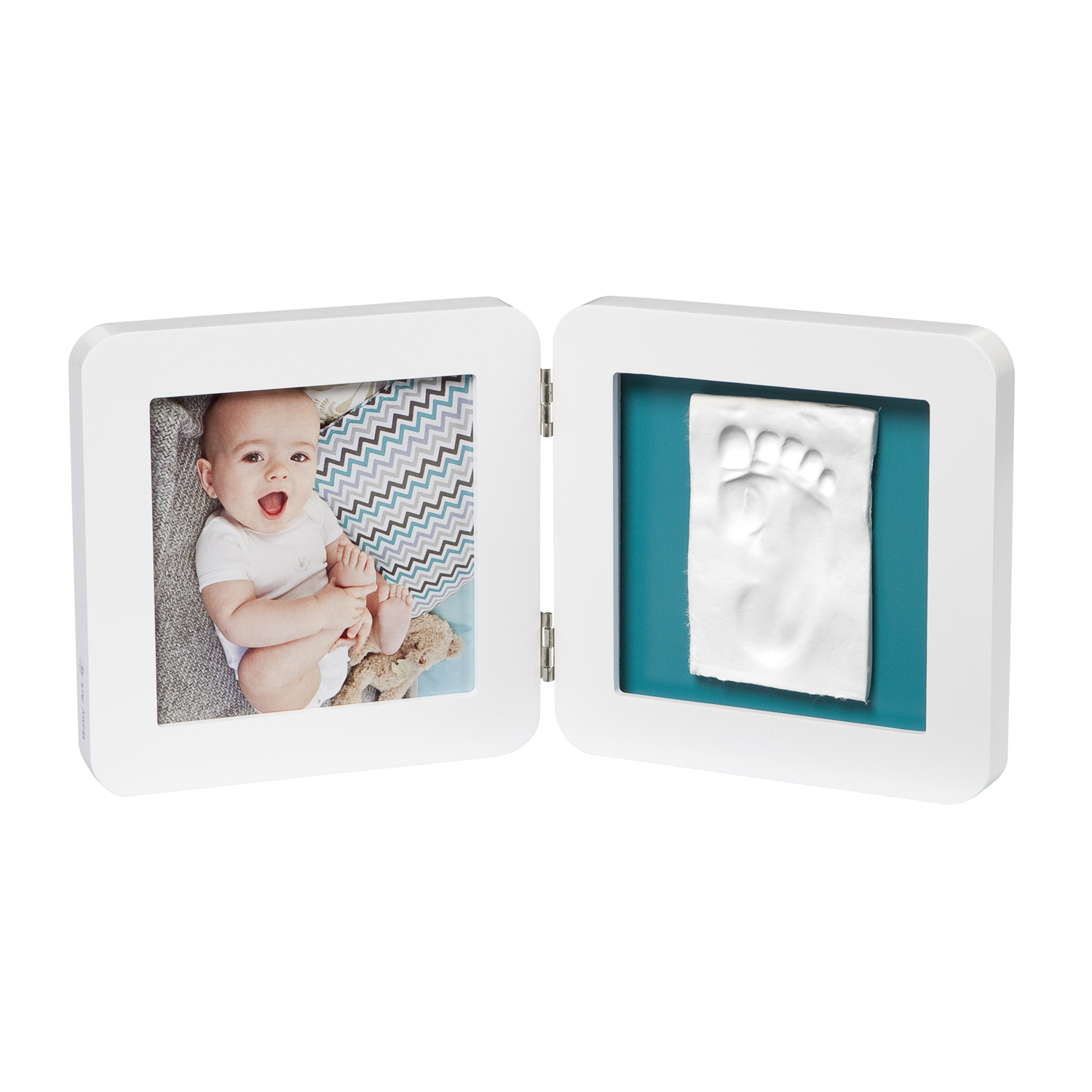 Белая двойная рамка с отпечатком Baby Art детская, цвет нет цвета