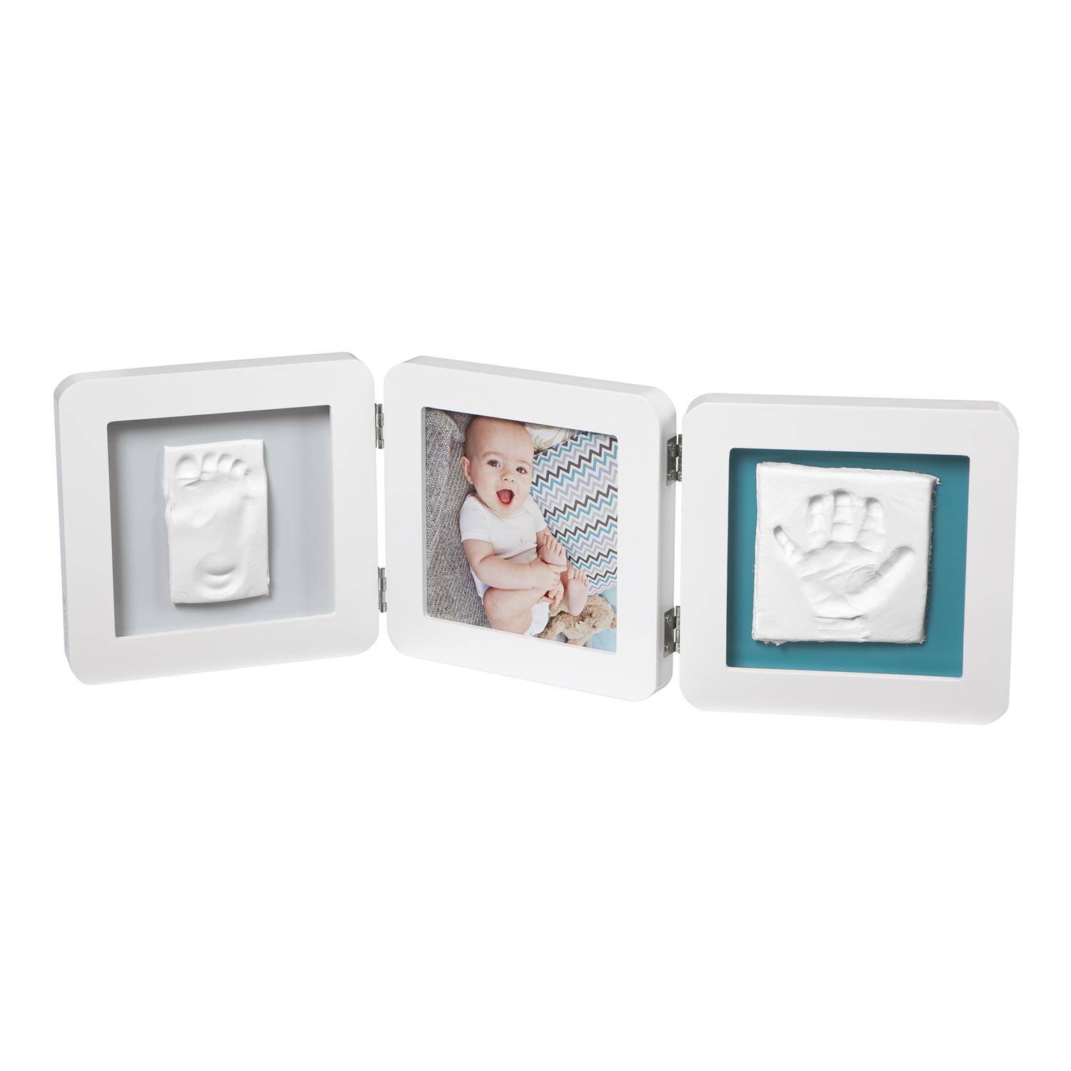 Белая тройная рамка с отпечатком Baby Art детская, цвет нет цвета