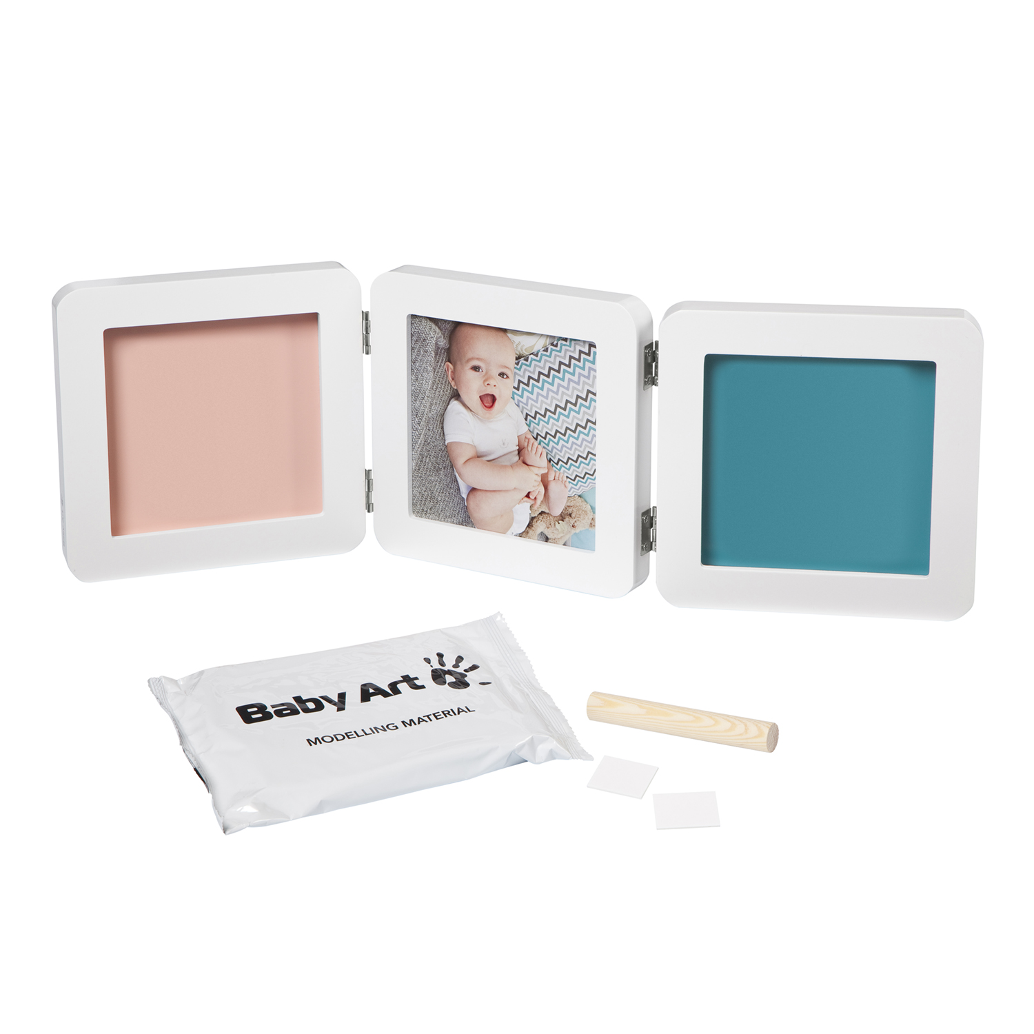 Белая тройная рамка с отпечатком Baby Art детская, цвет нет цвета - фото 5