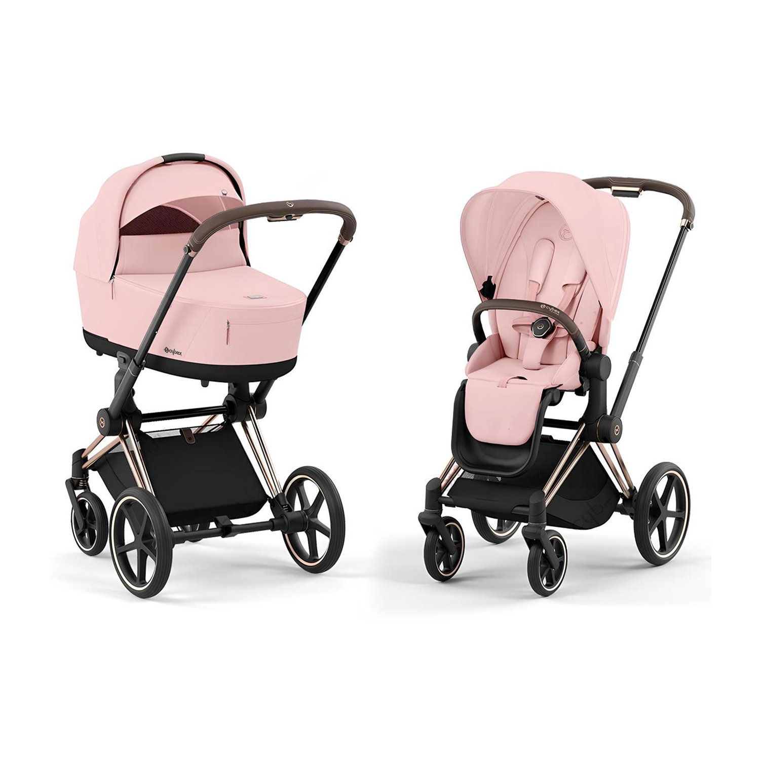 CYBEX Priam IV Rosegold 2 в 1 цвет Peach Pink в комплекте со спальным блоком Lux Carry Cot насос вибрационный нижний забор 15 м 240 вт глубина погружения 3 м максимальный напор 60 м 1 5 м³ ч малыш