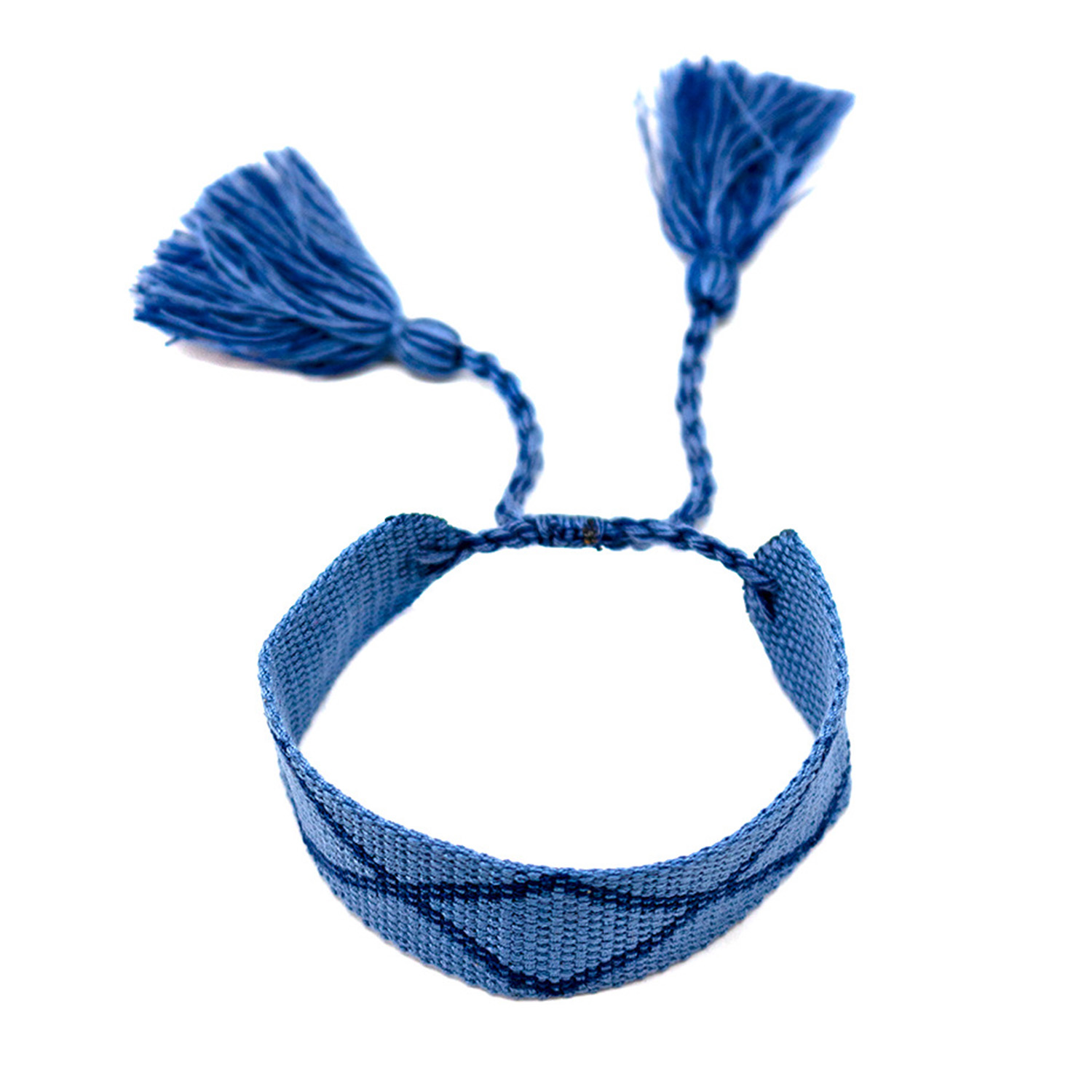 Синий браслет с кисточками Tais детский, цвет нет цвета - фото 1