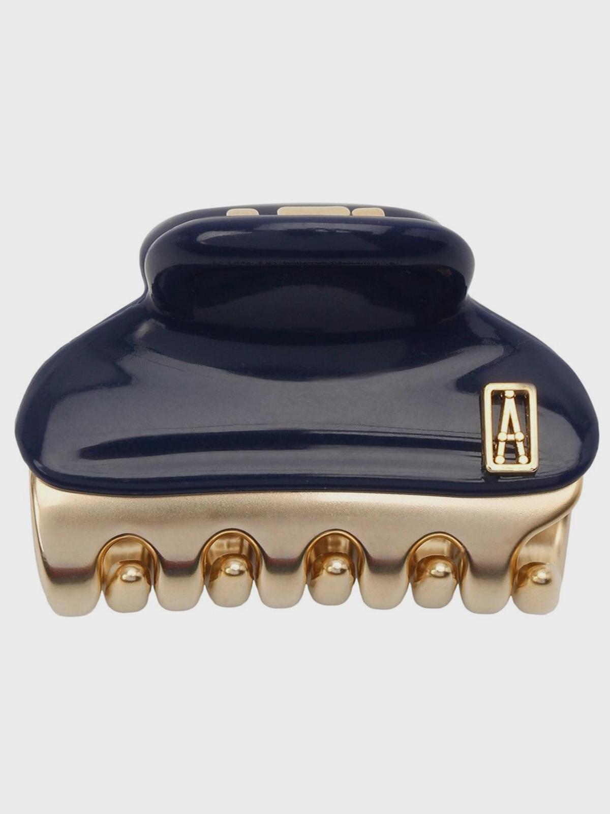 Синяя заколка-краб с логотипом, 3 см Alexander de Paris детская