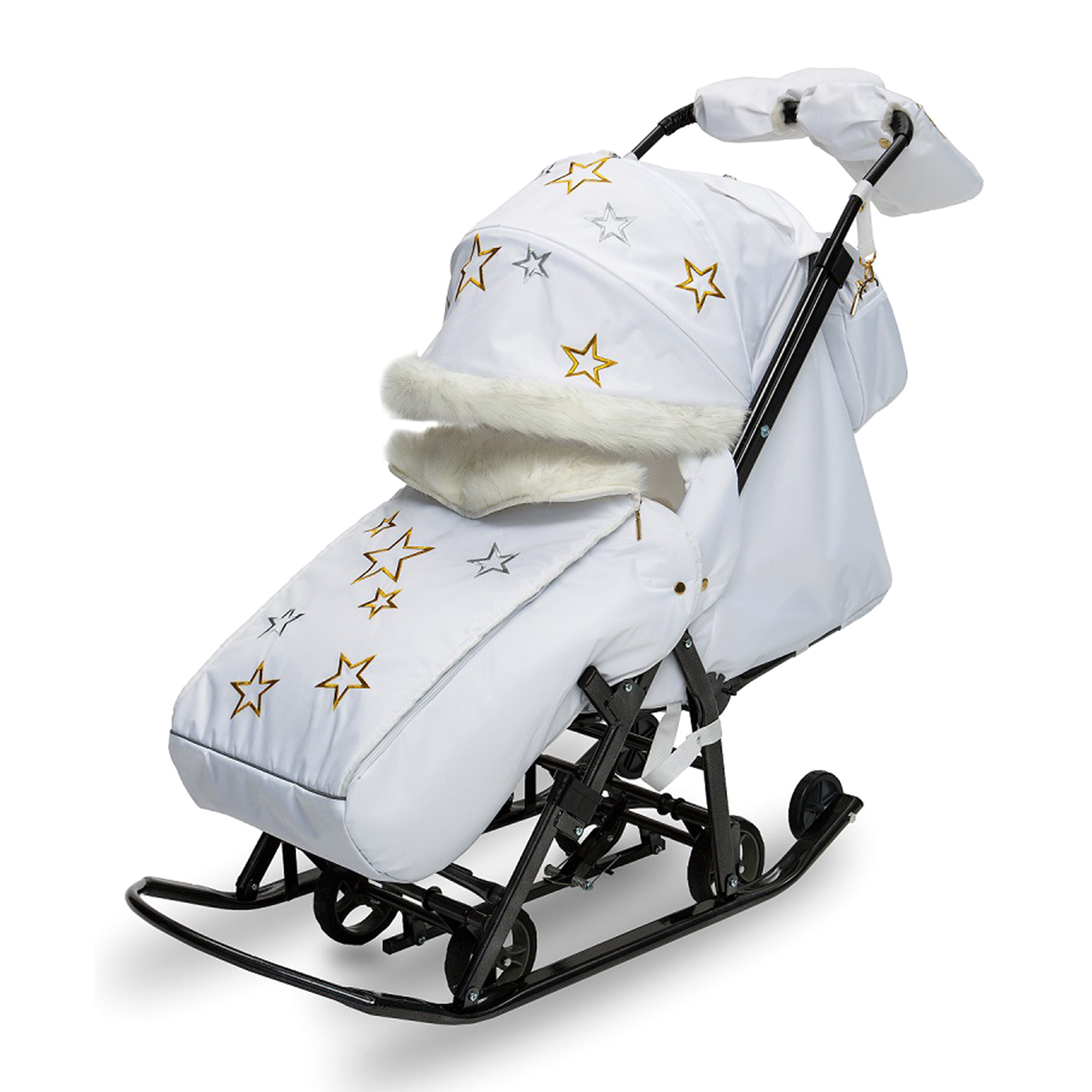Санки-коляска Limited Edition цвет White (белый) Pikate