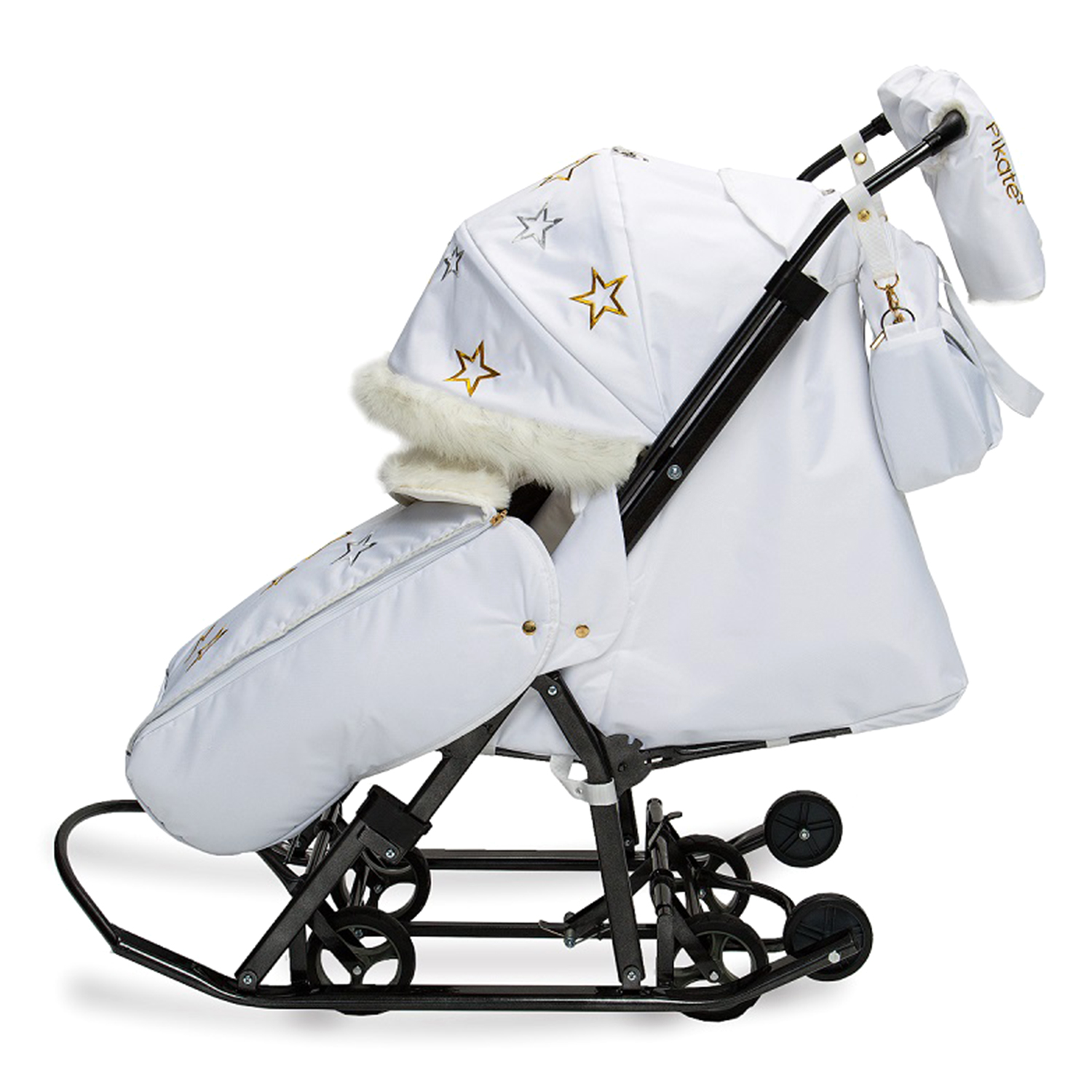 Санки-коляска Limited Edition цвет White (белый) Pikate Санки-коляска Limited Edition цвет White (белый) Pikate - фото 2