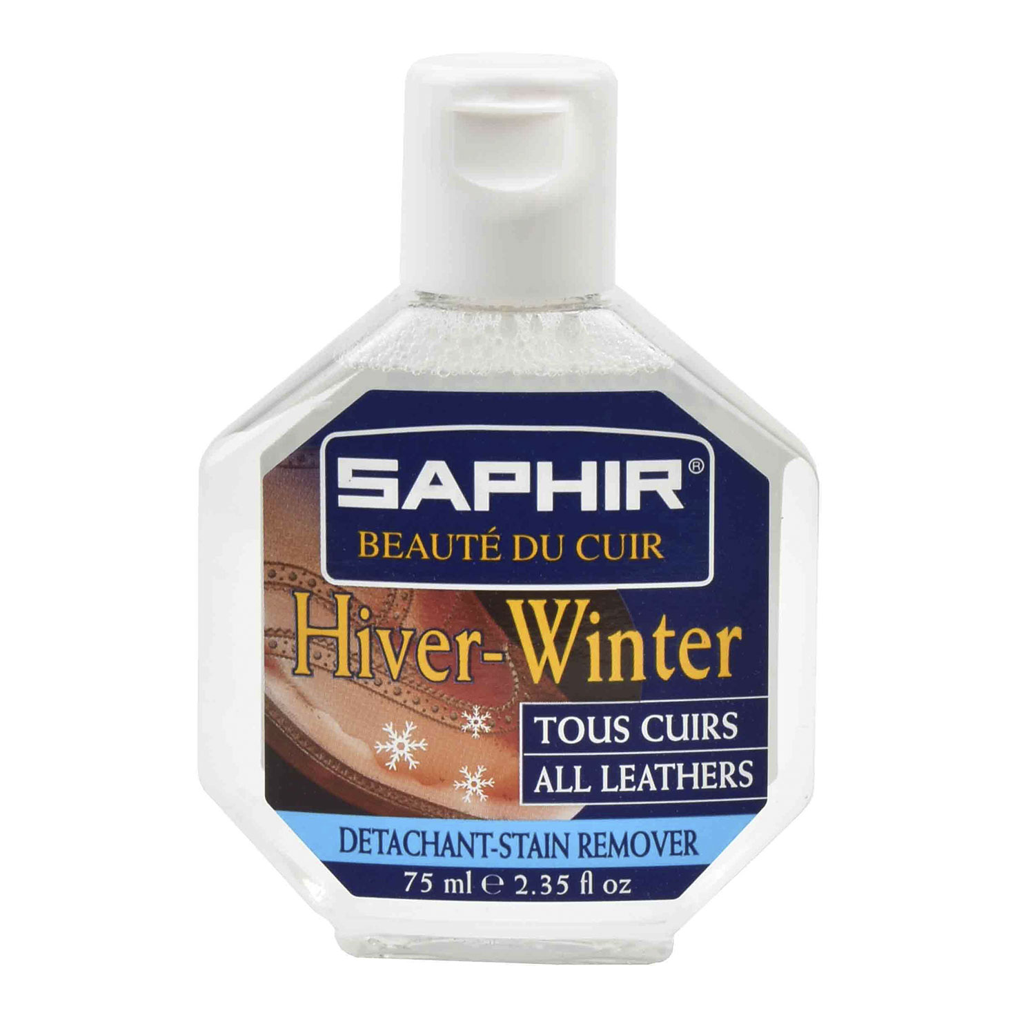 Очиститель от соли SAPHIR HIVER-WINTER, пластик.флакон, 75 мл, цвет нет цвета