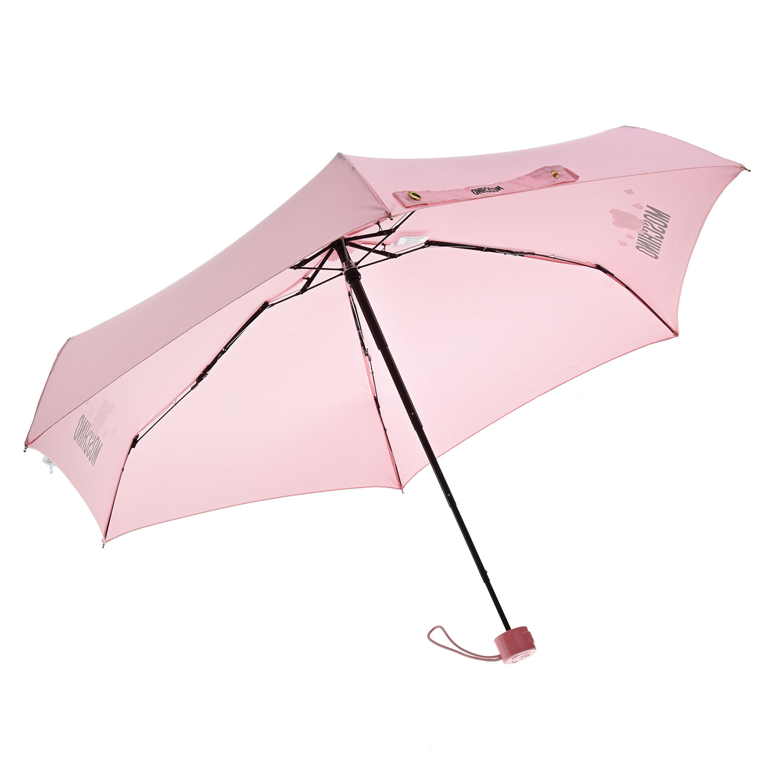 Розовый зонт с логотипом Moschino детский, размер unica