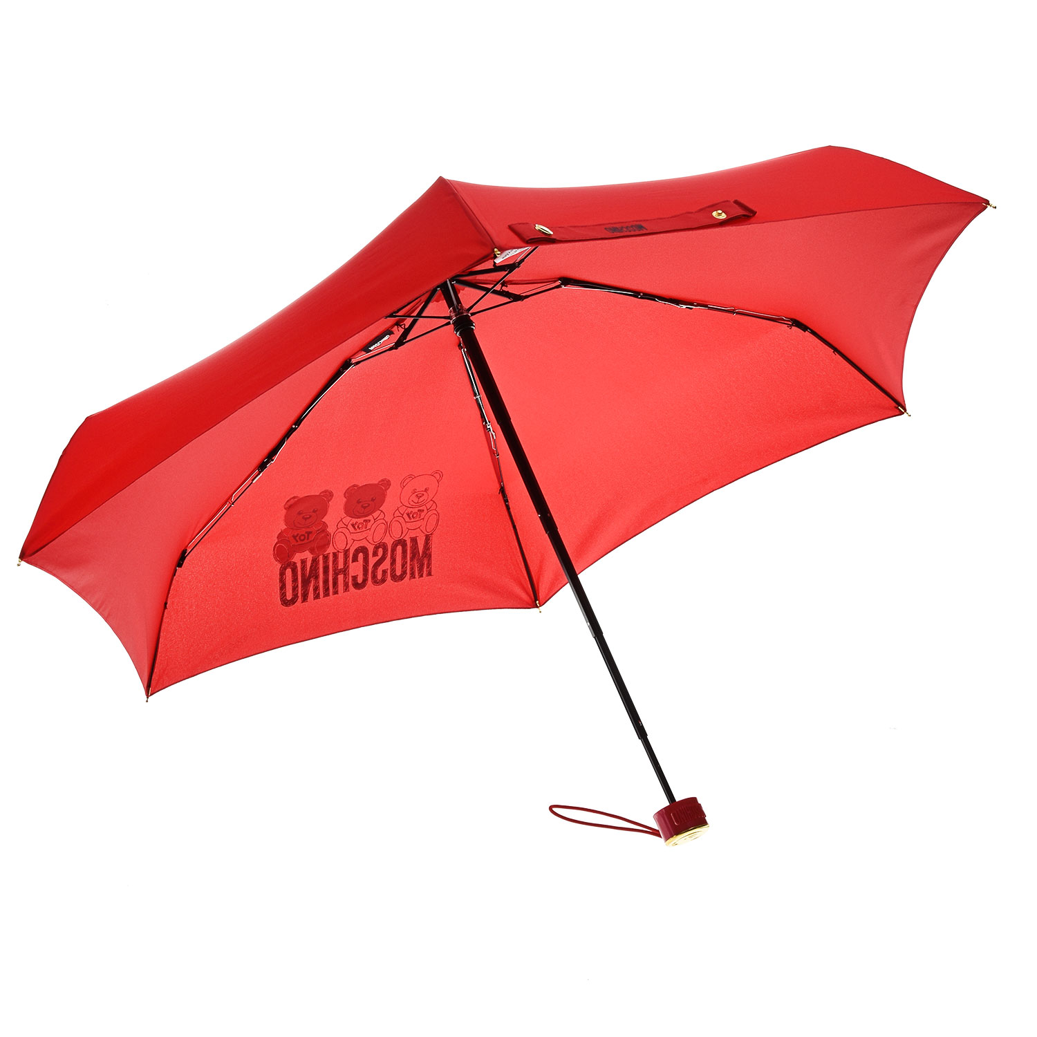 Красный зонт с брелоком Moschino детский, размер unica