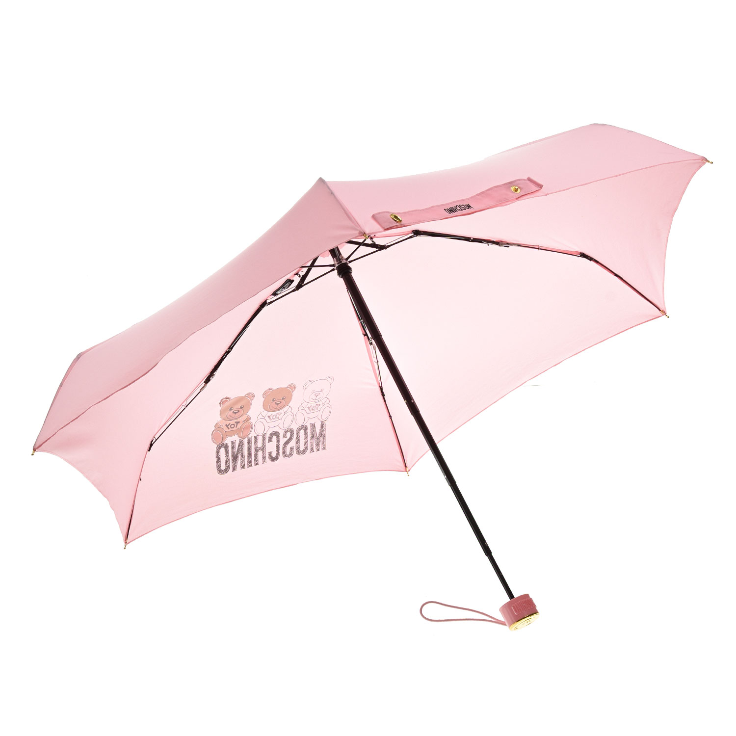 Розовый зонт с брелоком Moschino детский, размер unica