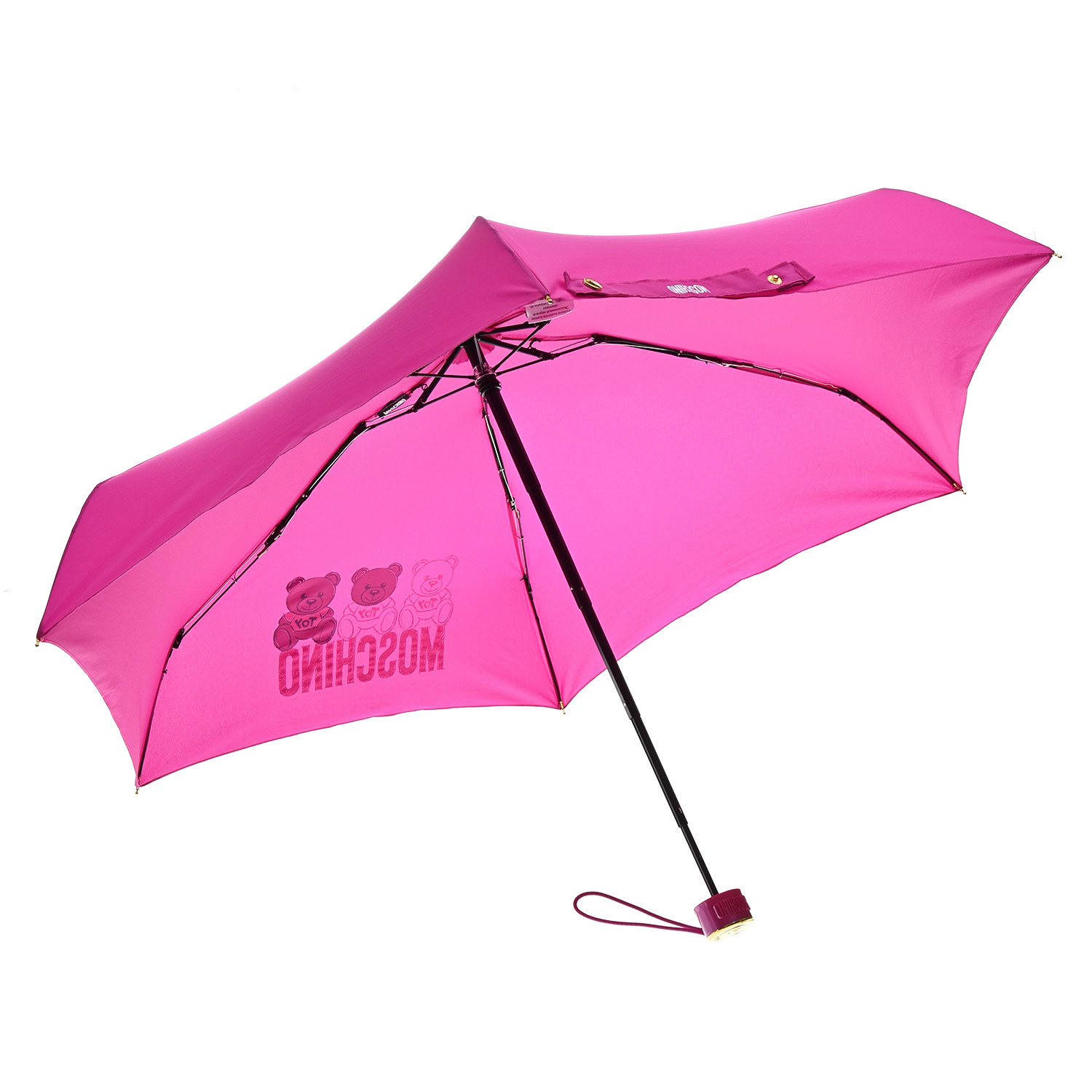 Зонт цвета фуксии с брелоком Moschino детский, размер unica