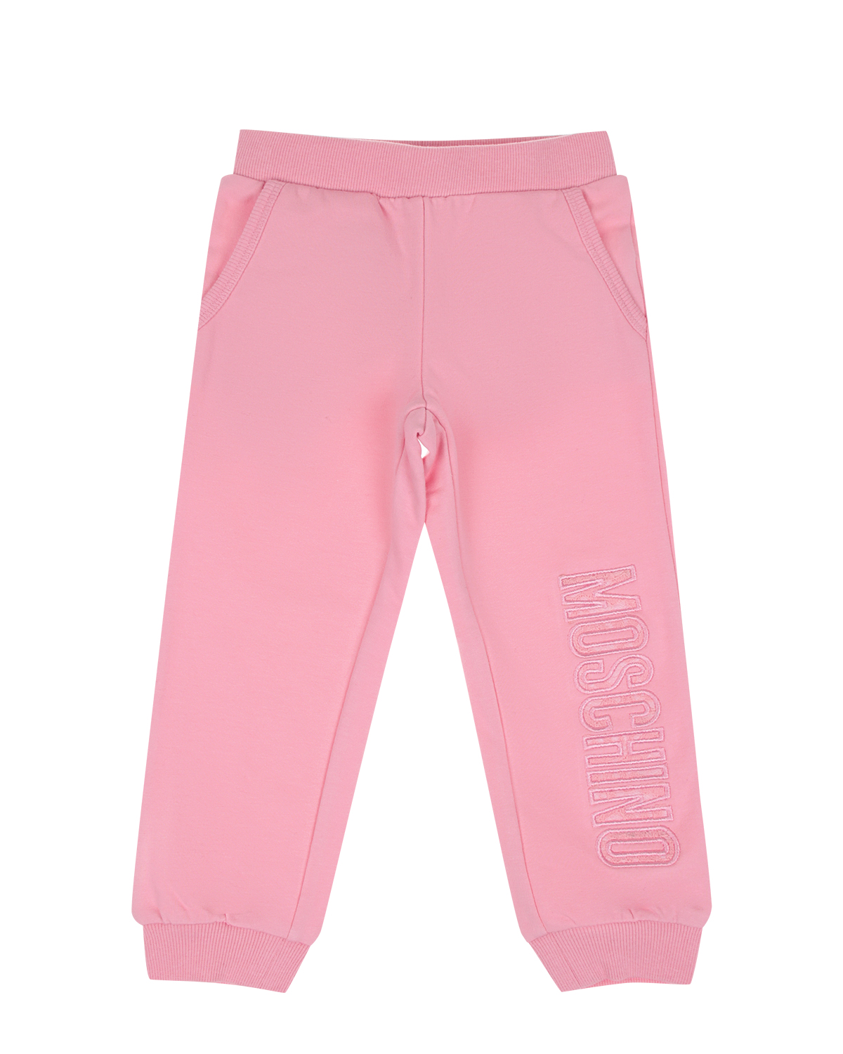 Розовые спортивные брюки Moschino детские - фото 1