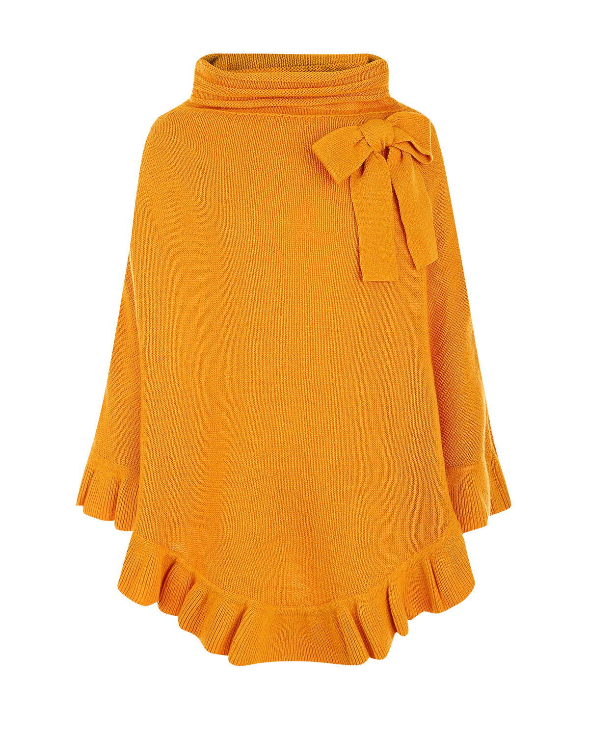 Вязаное пончо с оборками Aletta