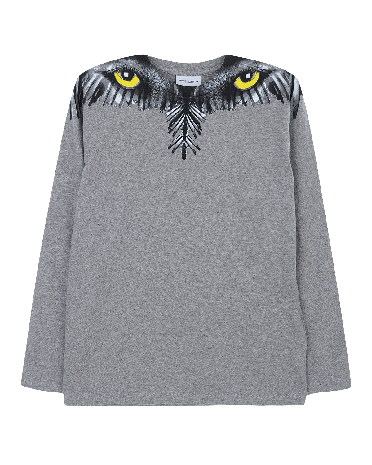 

Хлопковый лонгслив серого цвета