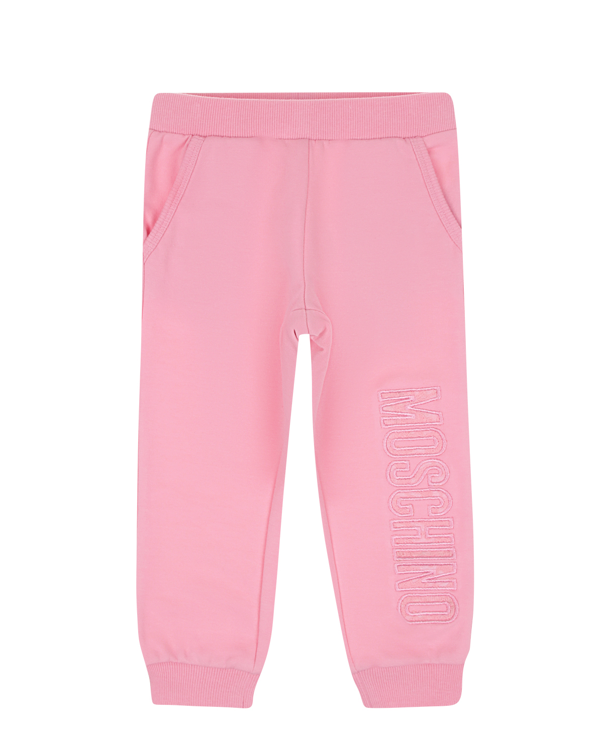 Розовые спортивные брюки Moschino детские - фото 5