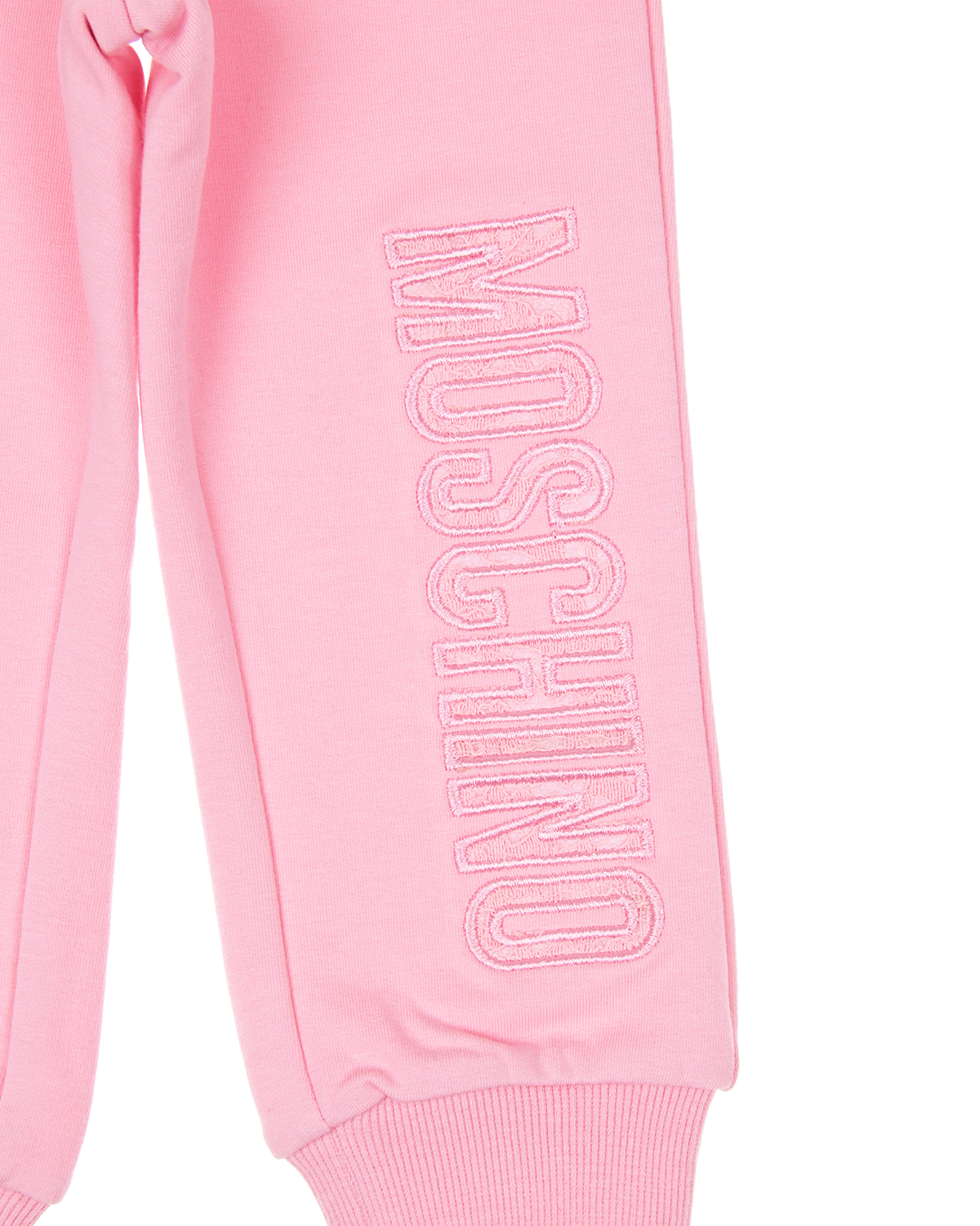 Розовые спортивные брюки Moschino детские - фото 8