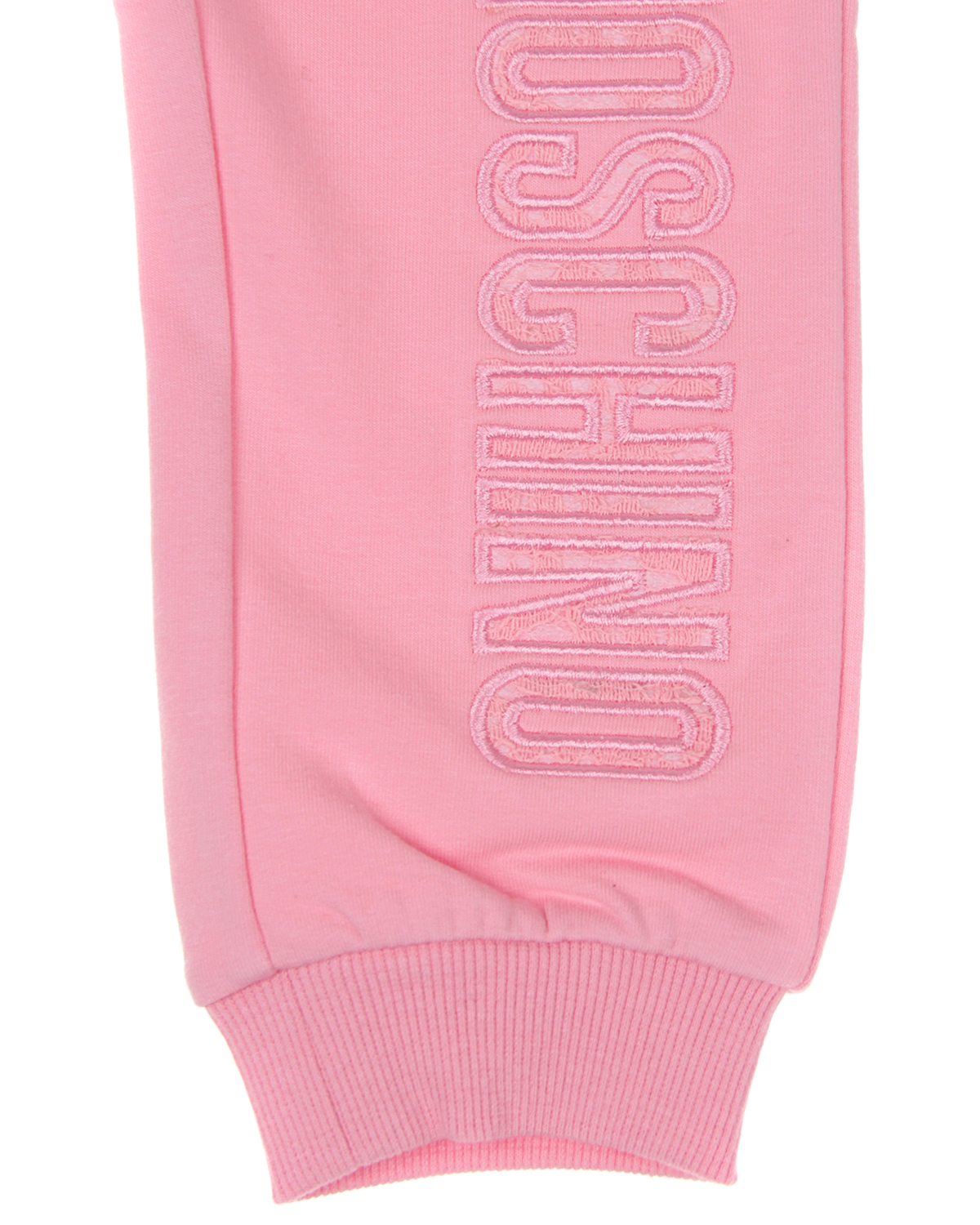 Розовые спортивные брюки Moschino детские - фото 4