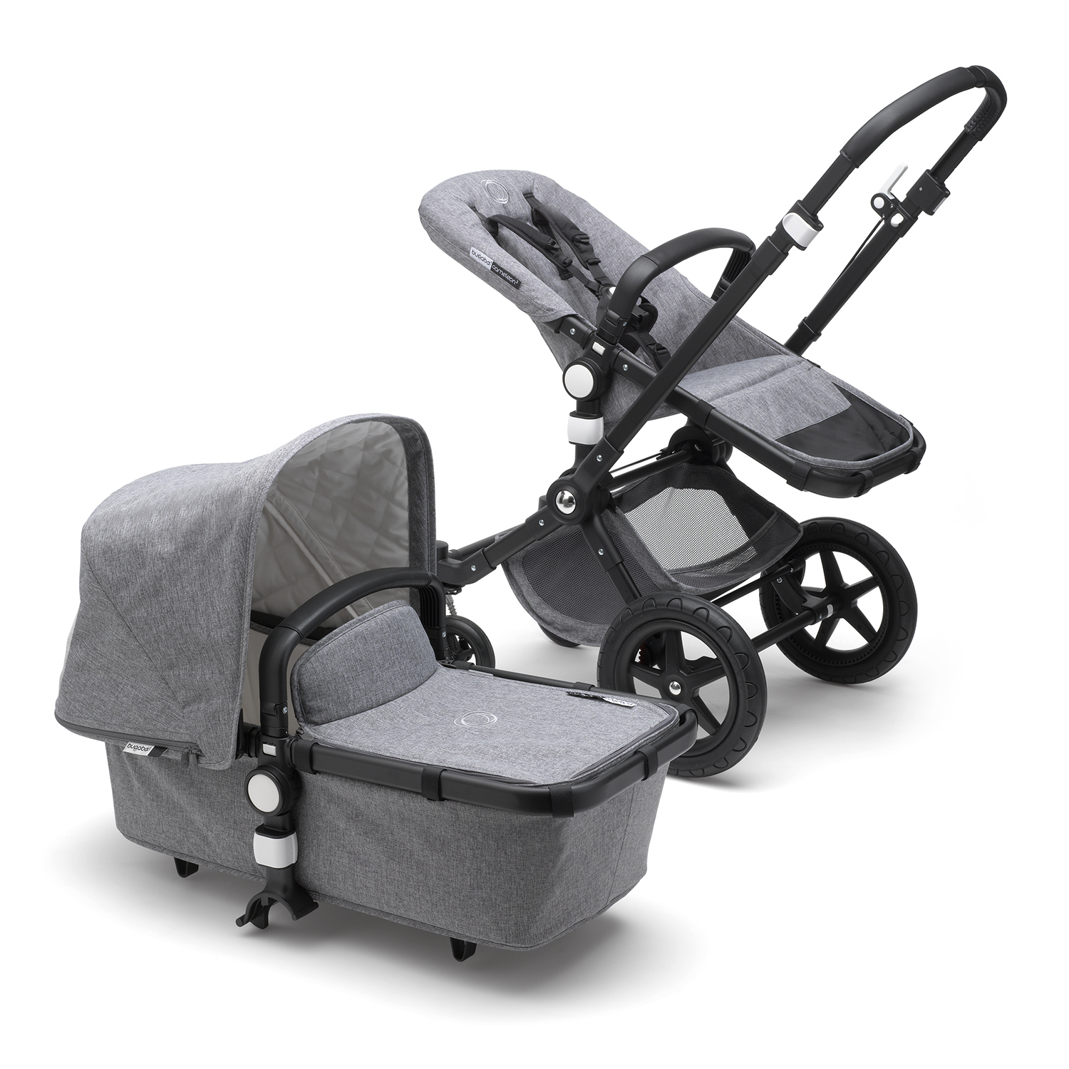 Коляска Bugaboo Cameleon 3 Plus Classic black/grey melange Коляска Bugaboo Cameleon 3 Plus Classic black/grey melange - фото 2