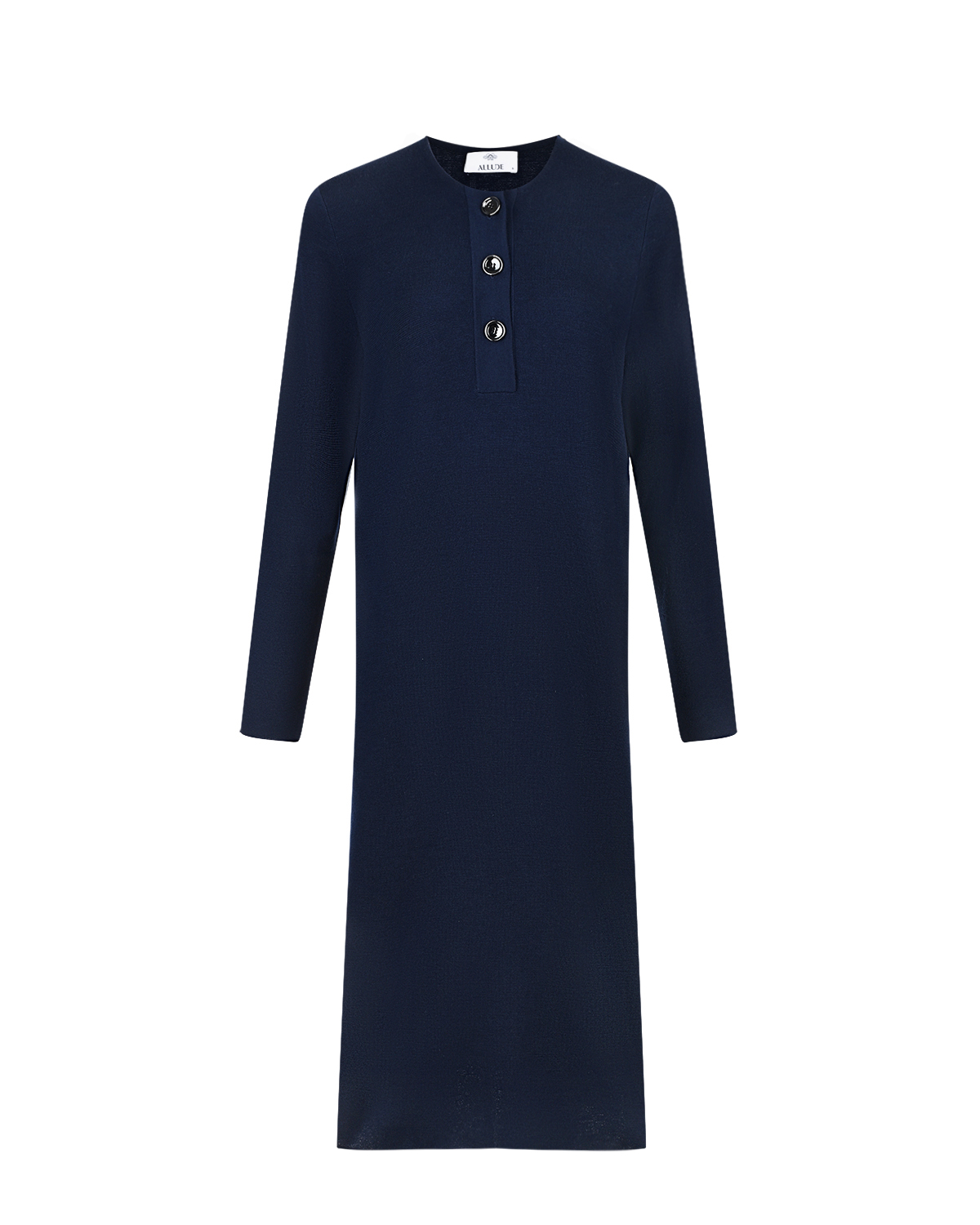 Синее платье из шерсти мериноса Allude, размер 38, цвет синий - фото 1