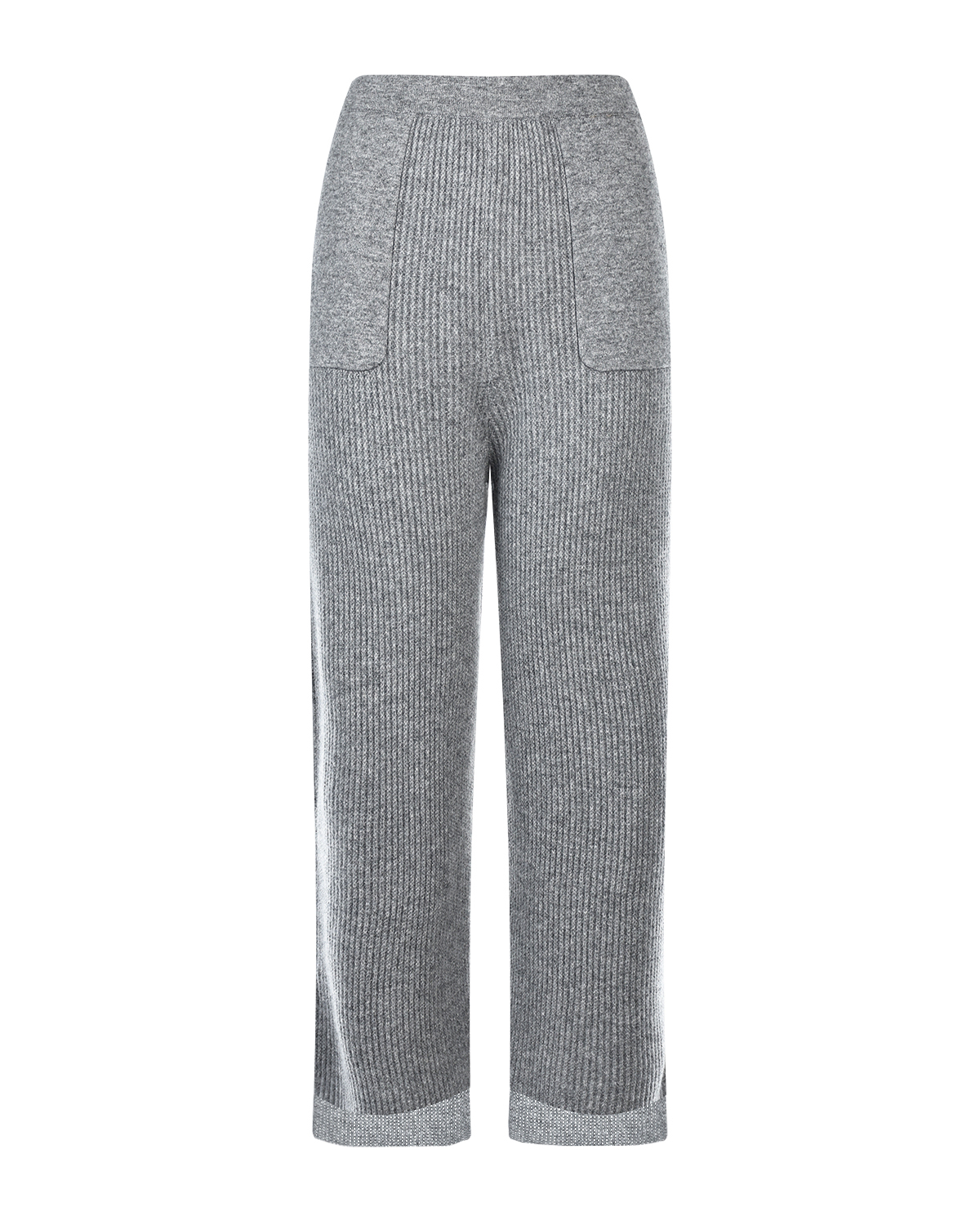 Укороченные кашемировые брюки Allude, размер 38, цвет серый - фото 1