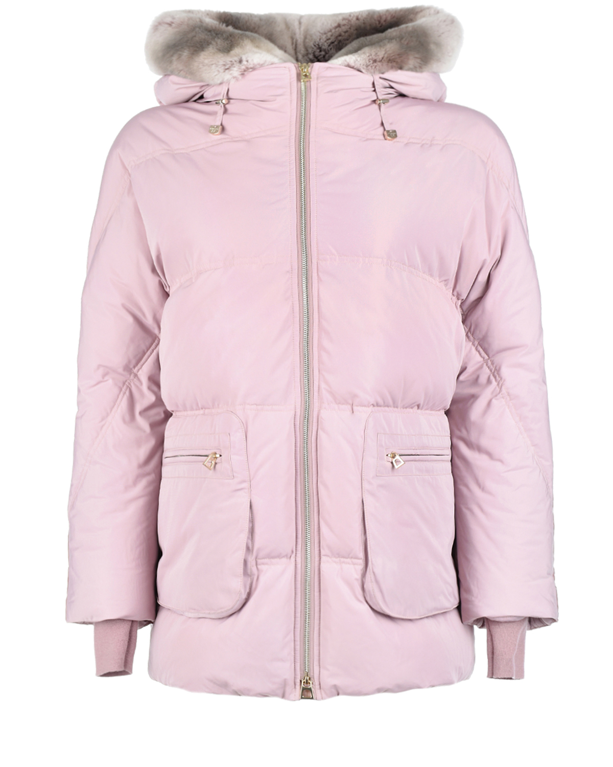 Розовая куртка с меховой отделкой Diego M, размер 44, цвет нет цвета - фото 1
