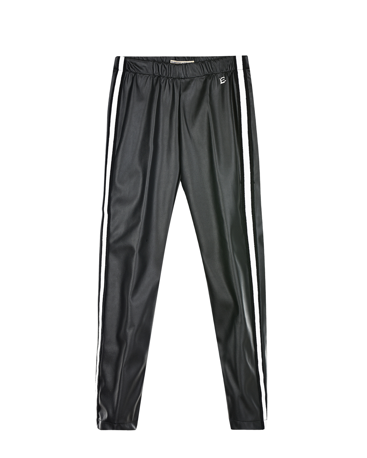 Черные брюки из эко-кожи Ermanno Scervino детские, размер 152, цвет черный - фото 1