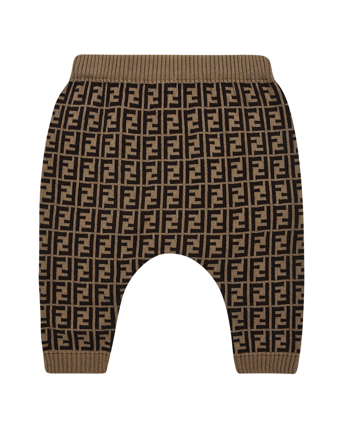 

Коричневые брюки с добавлением кашемира Fendi детские, Коричневый, Коричневые брюки с добавлением кашемира Fendi детские