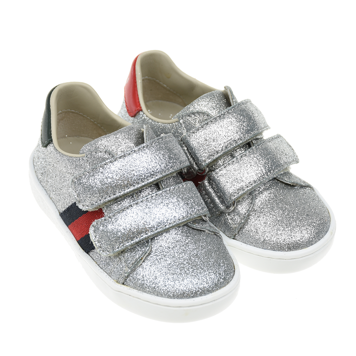 

Серебристые кеды на липучках GUCCI детские, Серебряный, Серебристые кеды на липучках GUCCI детские