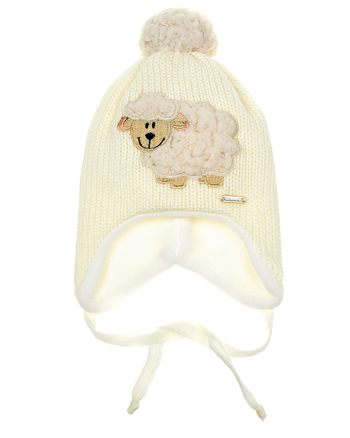 

Шапка на флисовой подкладке с аппликацией Il Trenino, Кремовый, Шапка на флисовой подкладке с аппликацией Il Trenino