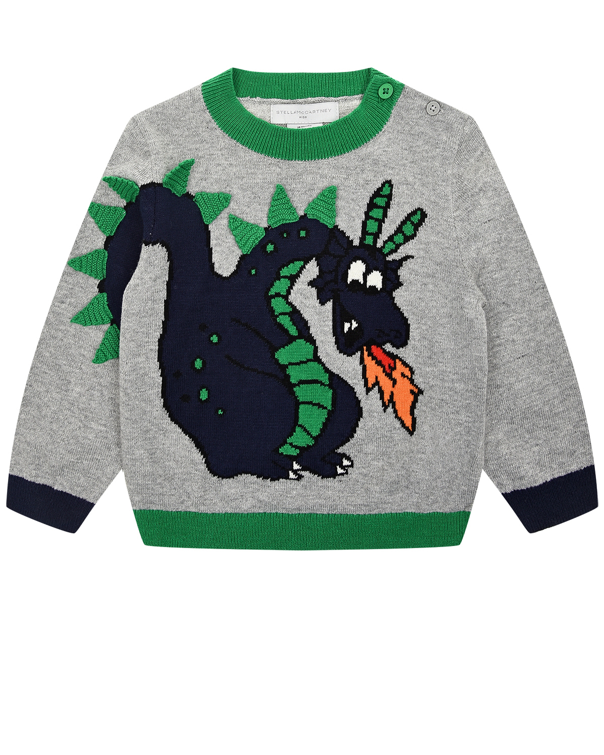 

Серый джемпер с драконом Stella McCartney детский