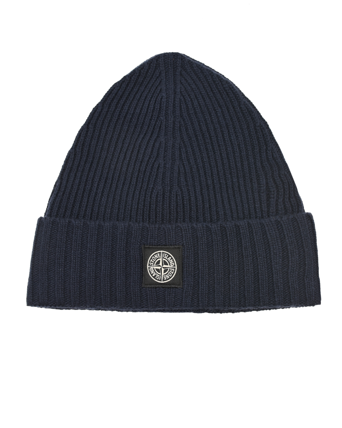 

Синяя шапка с логотипом на отвороте Stone Island детская