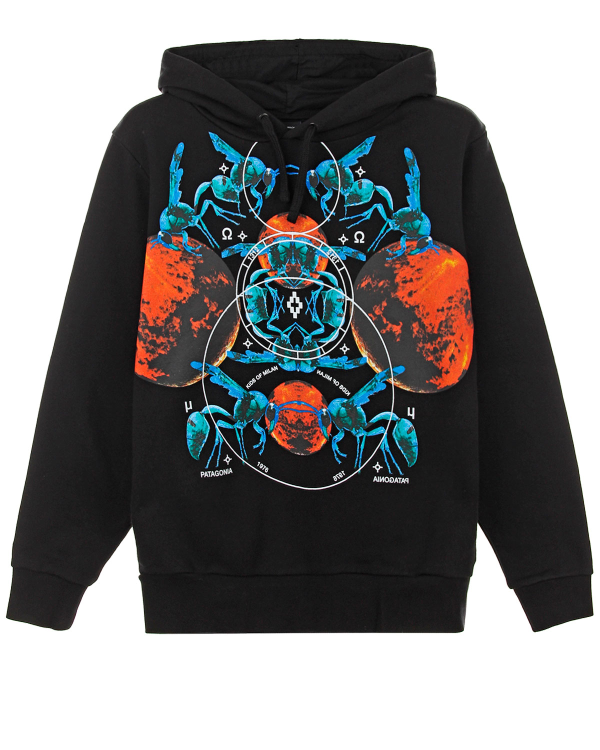 

Толстовка-худи c надписями и принтом Marcelo Burlon детская