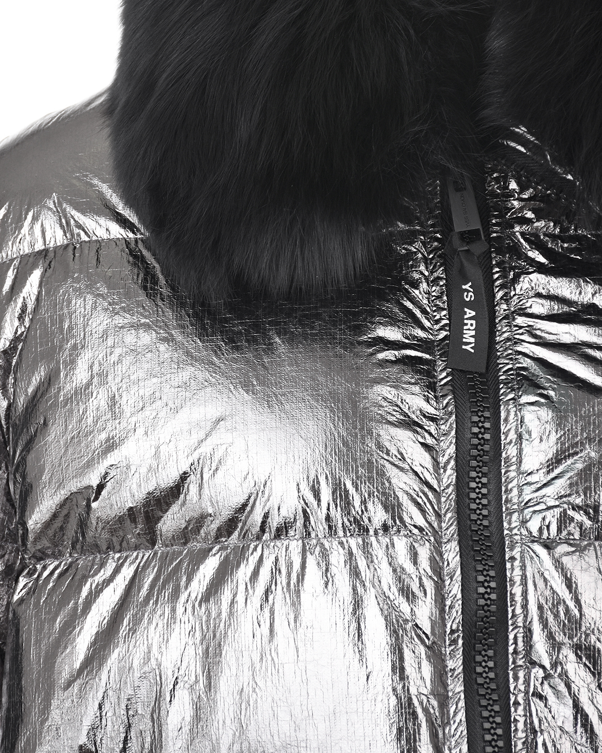 Пальто с меховым воротником Yves Salomon, размер 38, цвет нет цвета - фото 4