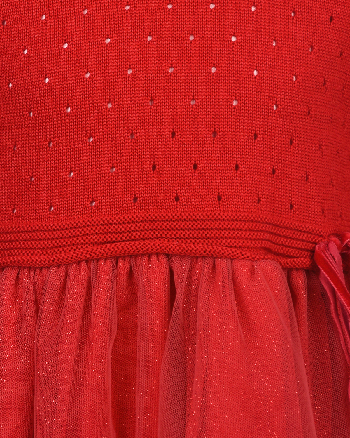 Красное платье из смесовой шерсти Aletta детское - фото 3