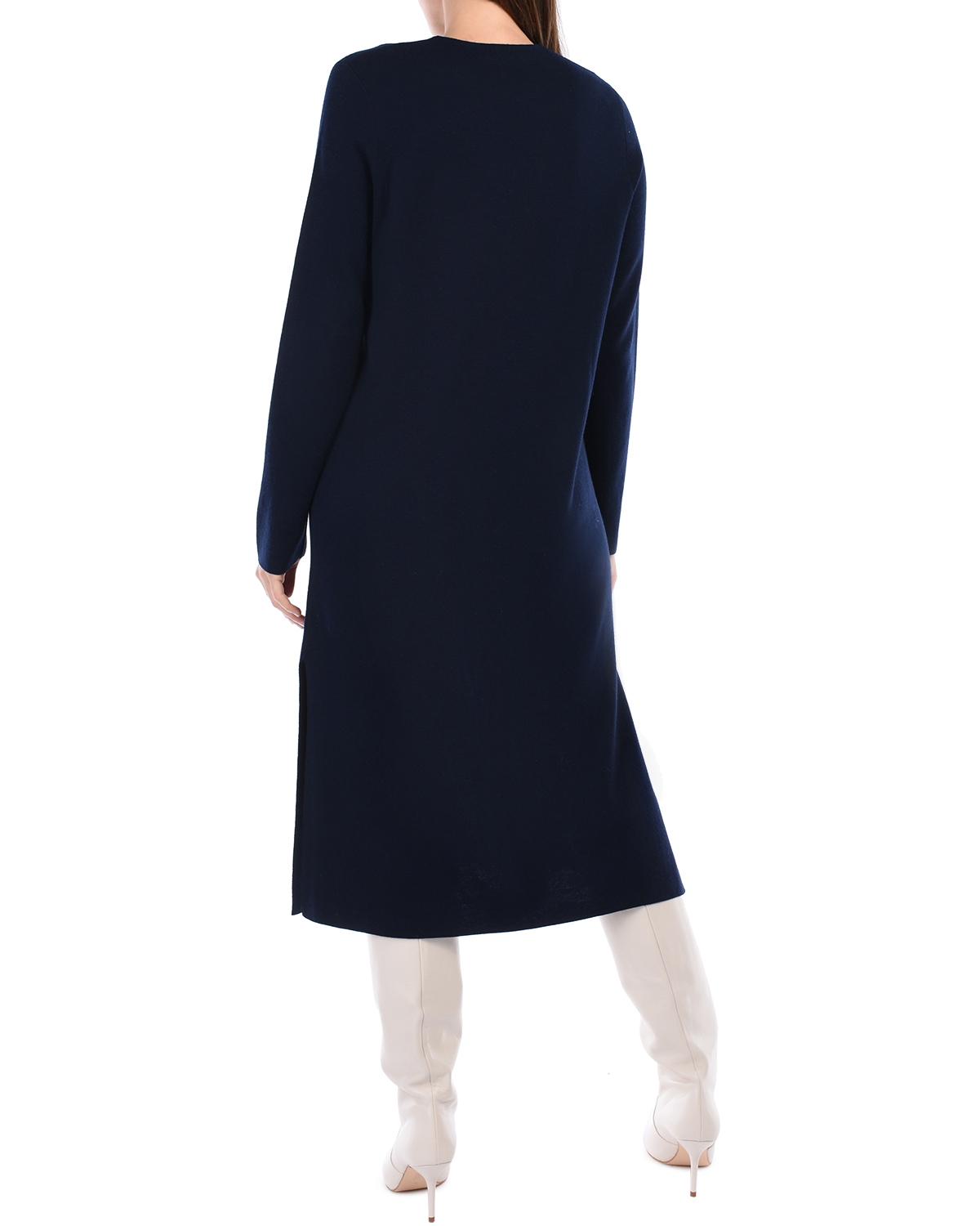 Синее платье из шерсти мериноса Allude, размер 38, цвет синий - фото 3