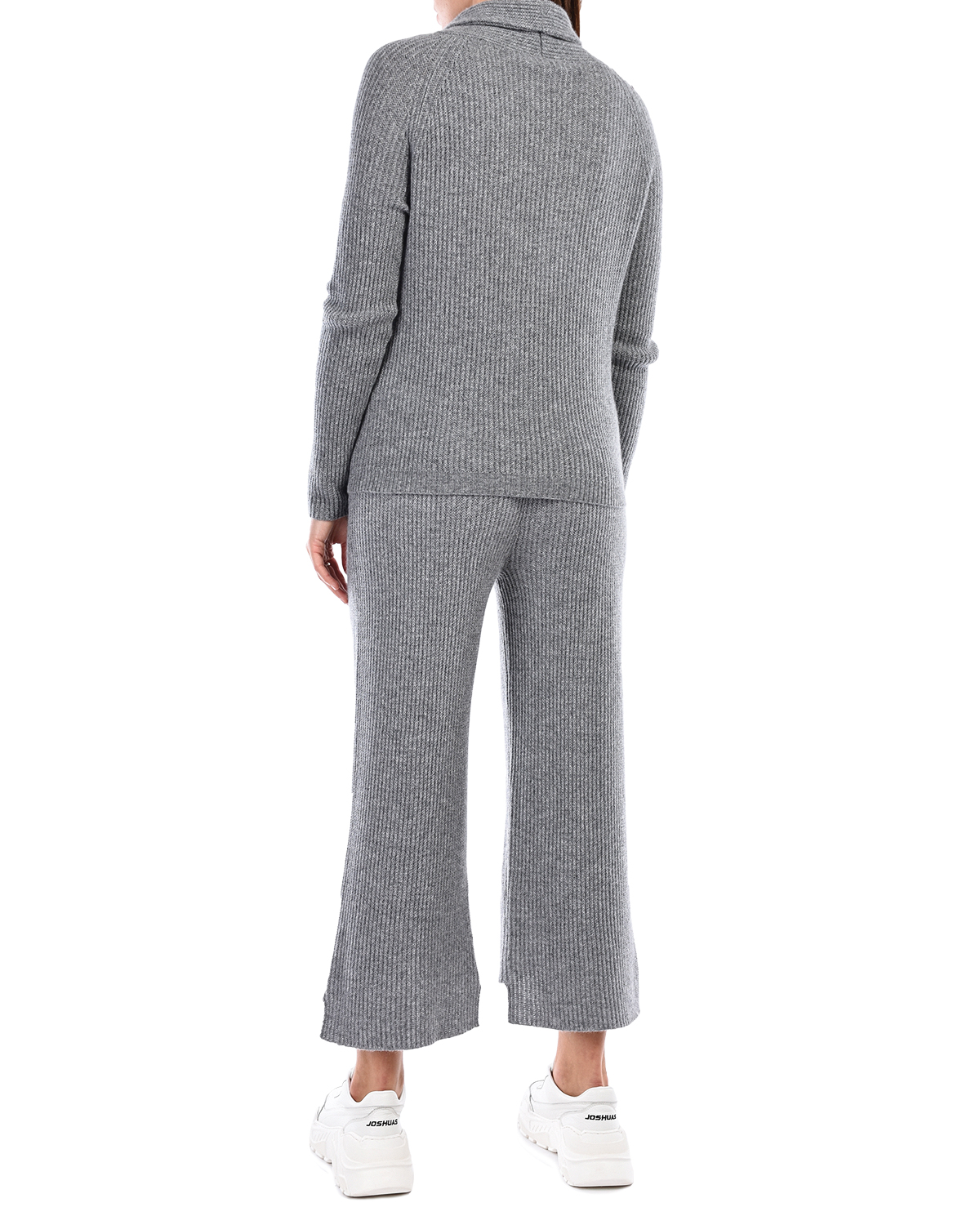 Укороченные кашемировые брюки Allude, размер 38, цвет серый - фото 4
