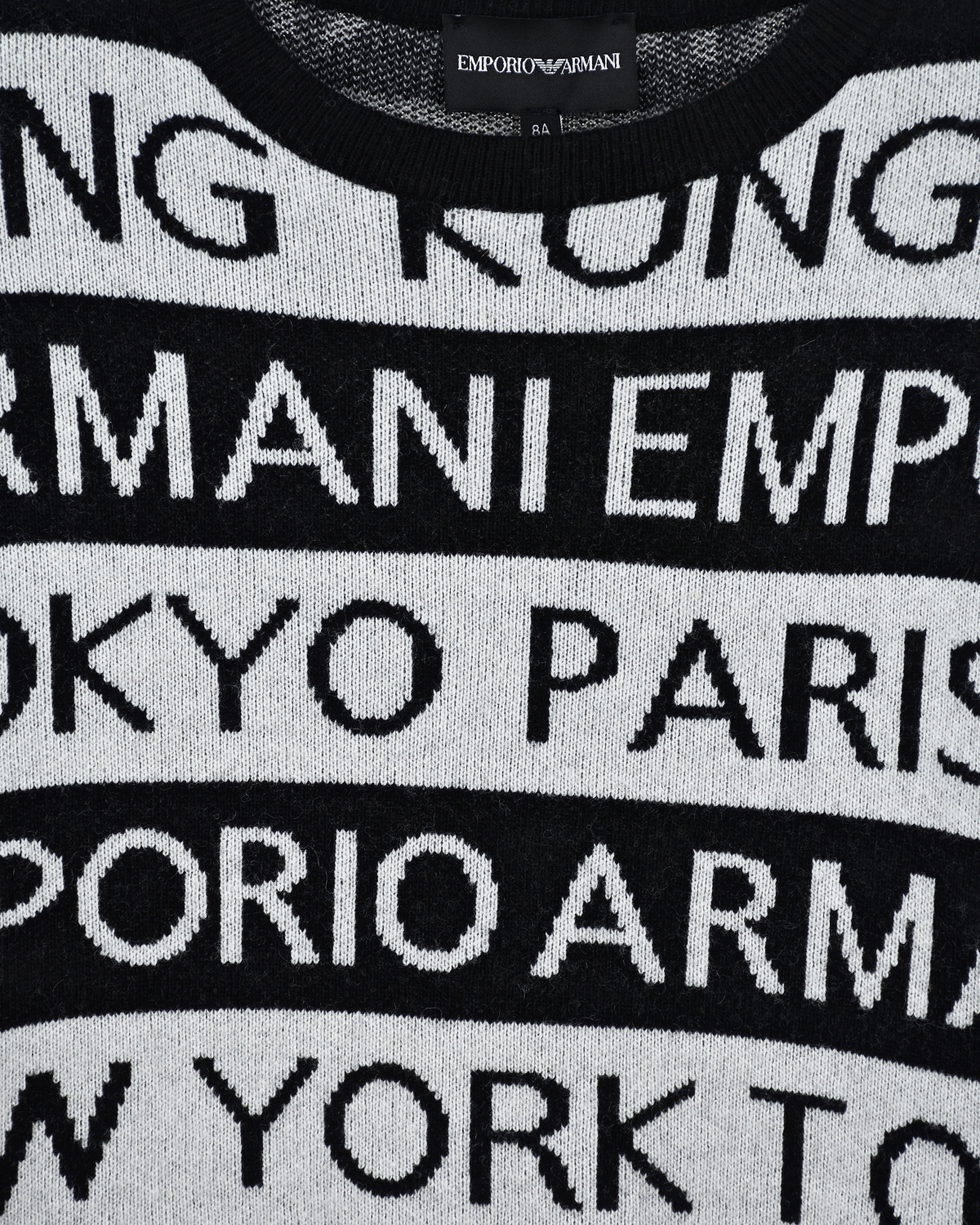 Джемпер в черно-белую полоску Emporio Armani детский - фото 3