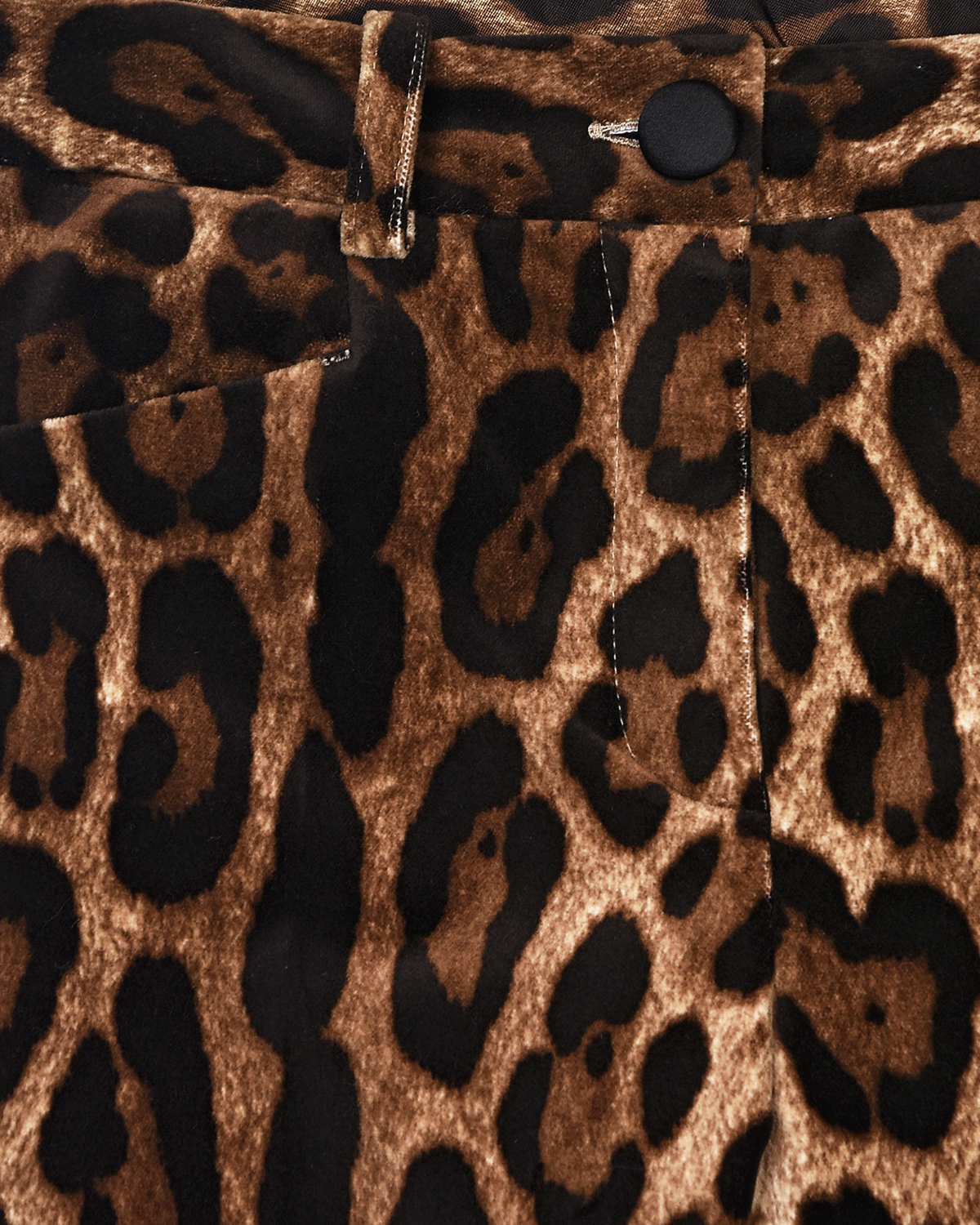Бархатные леопардовые брюки Dolce&Gabbana, размер 152, цвет леопардовый - фото 3
