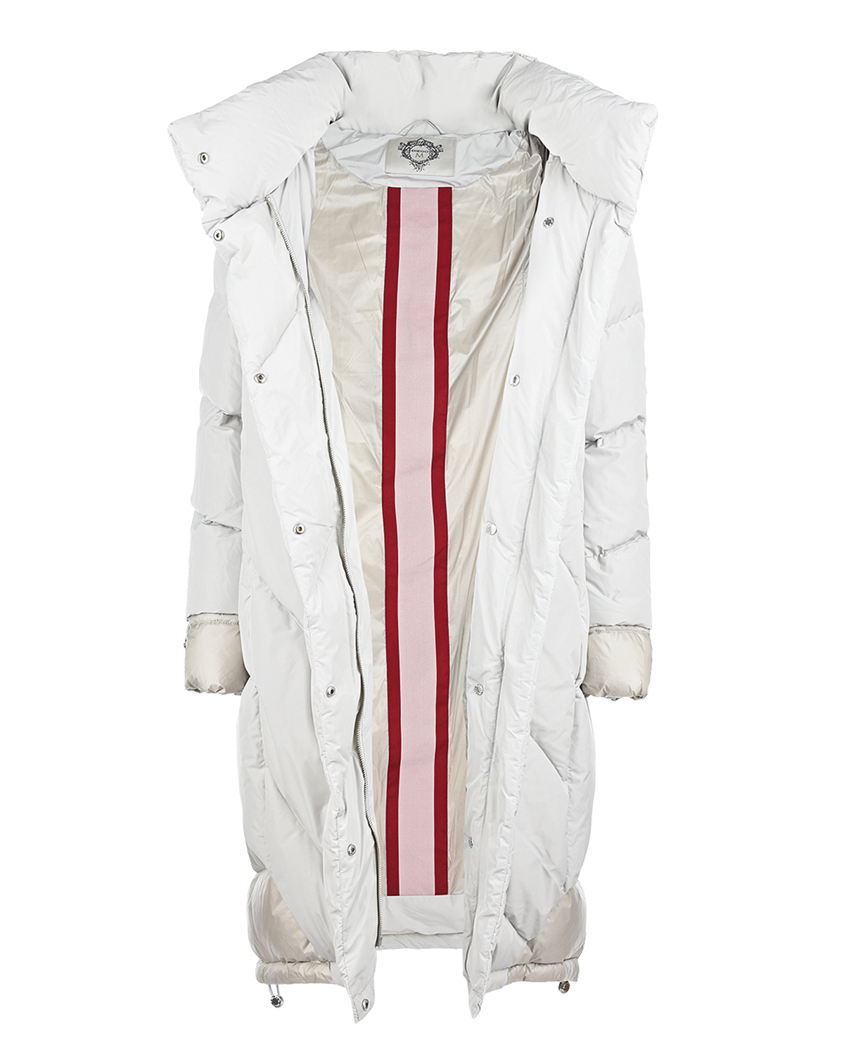 Белое пальто с отделкой из меха енота Diego M, размер 46, цвет нет цвета - фото 2