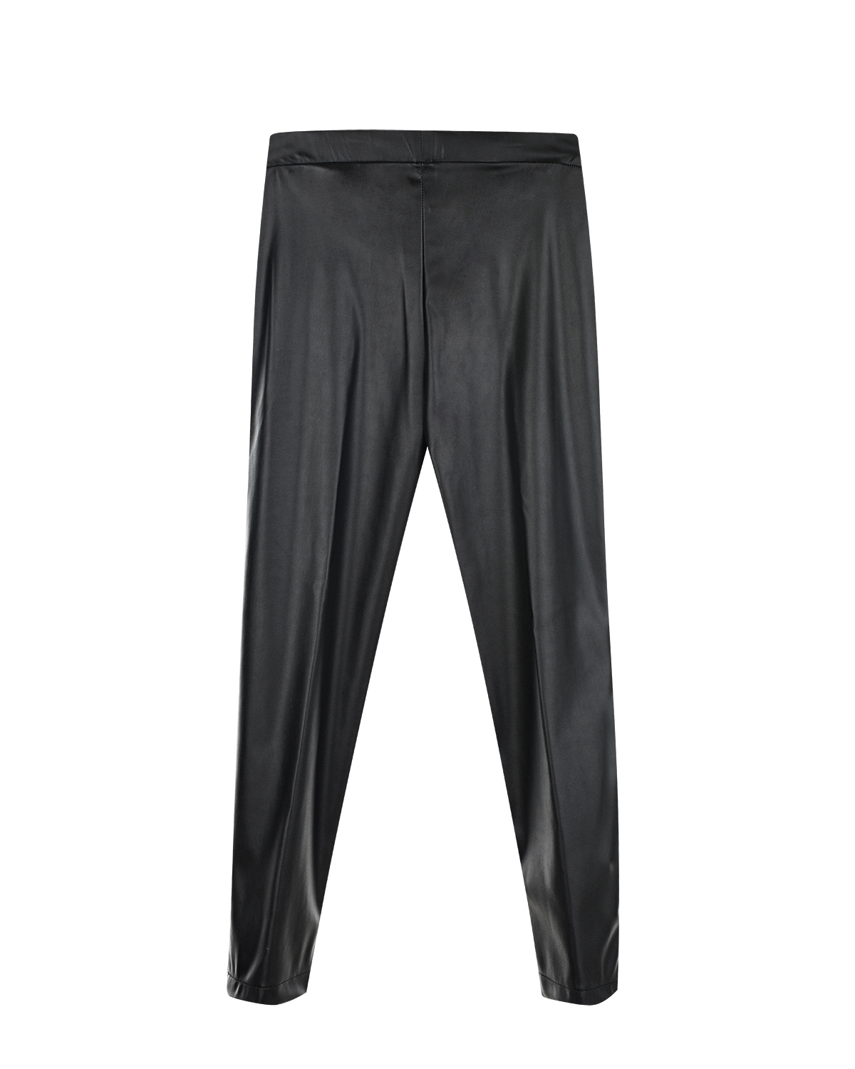 Черные брюки из эко-кожи Ermanno Scervino детские, размер 152, цвет черный - фото 3