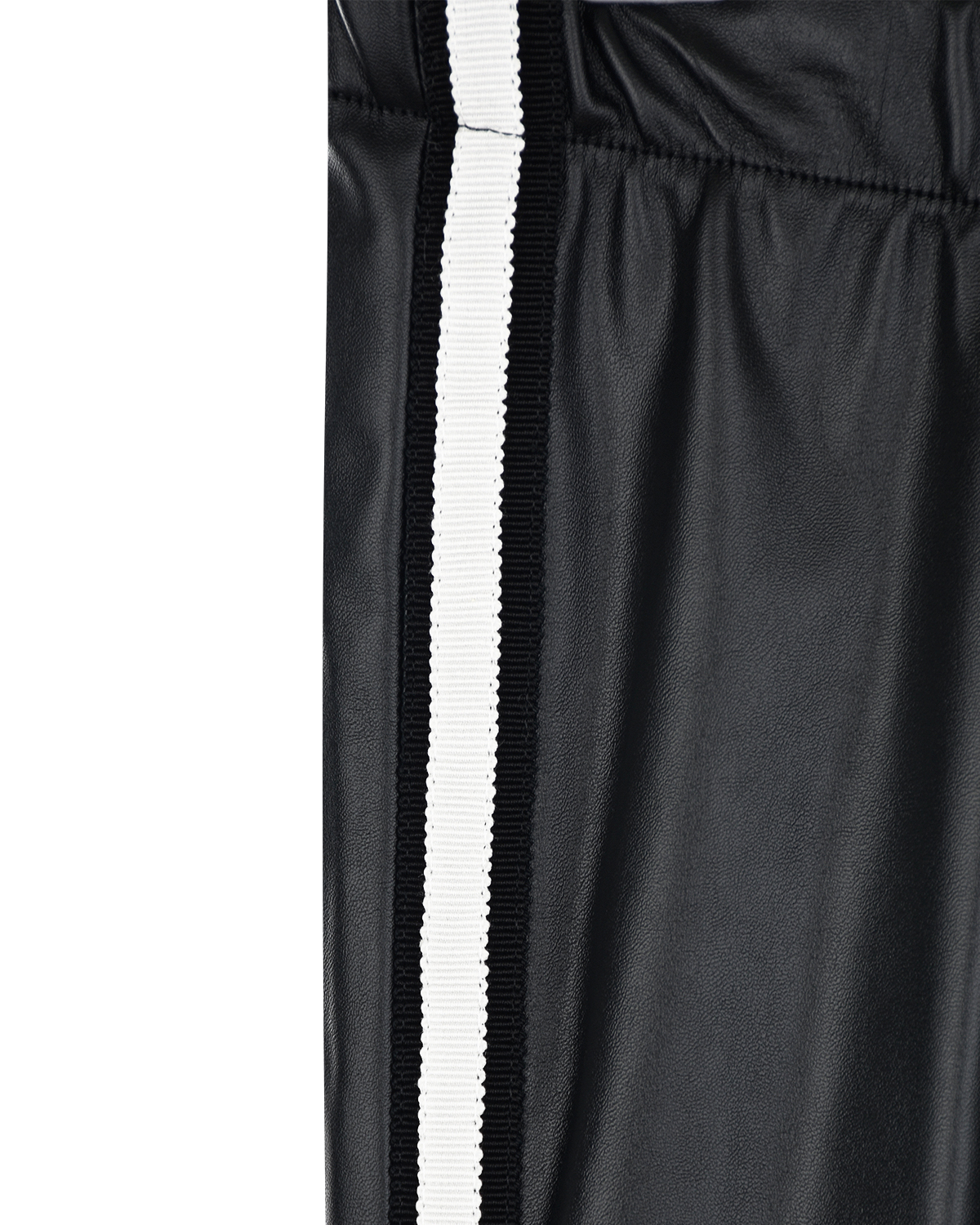 Черные брюки из эко-кожи Ermanno Scervino детские, размер 152, цвет черный - фото 5
