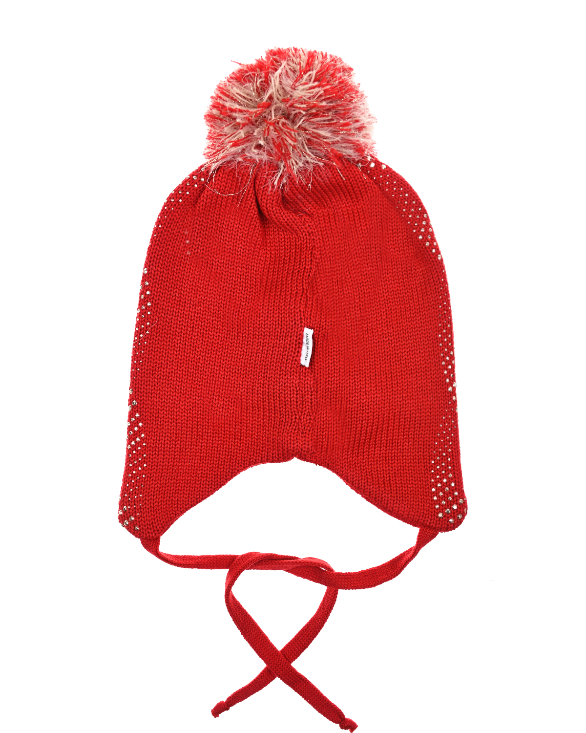 Красная шапка с помпоном и стразами Il Trenino детская, размер 51, цвет красный - фото 2