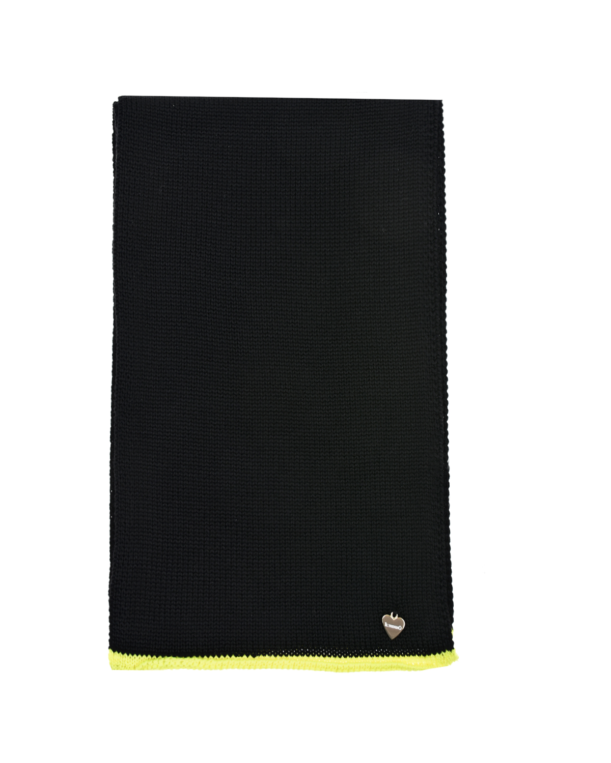 Черный шарф с контрастной отделкой Il Trenino детский - фото 2