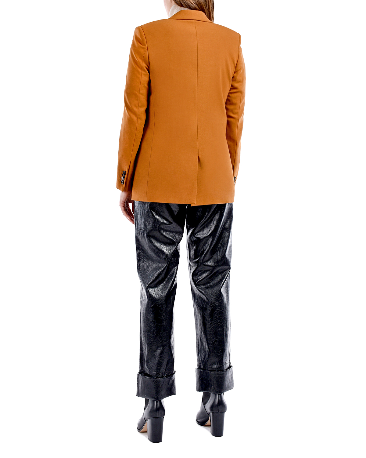 Однобортный пиджак прямого кроя MRZ, размер 40, цвет оранжевый - фото 3