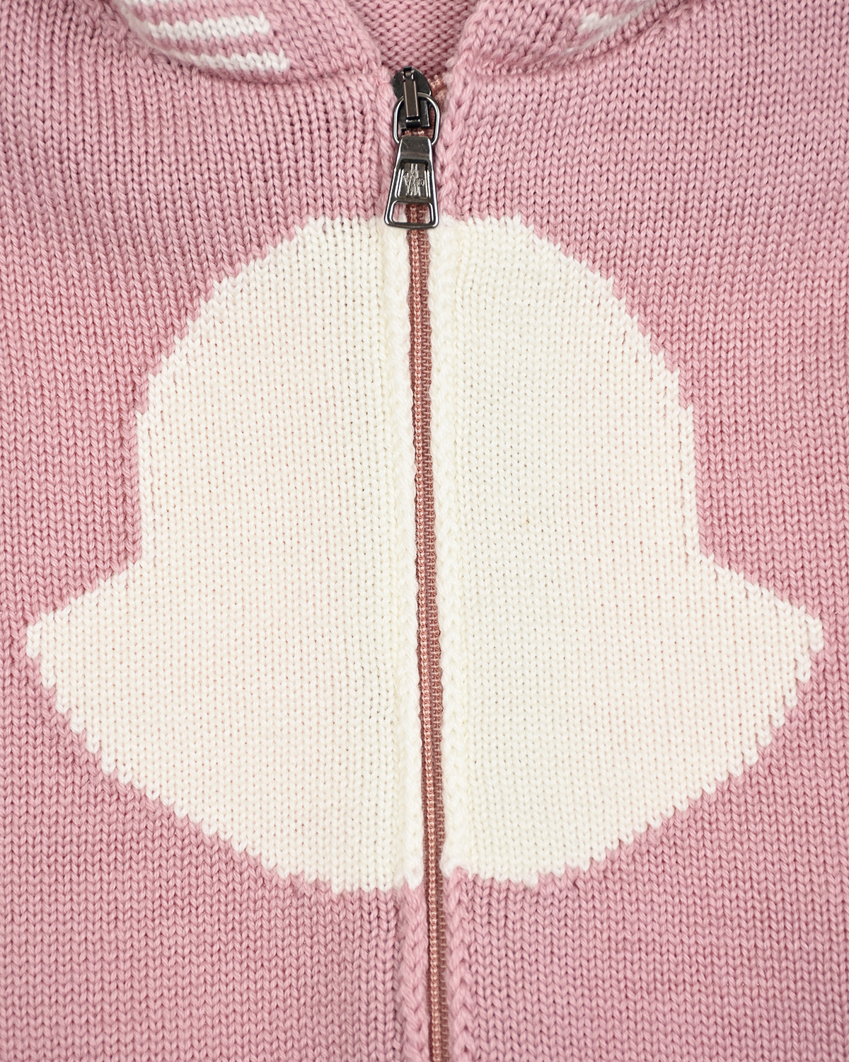 Розовая кофта из шерсти с ушками на капюшоне Moncler детская - фото 3