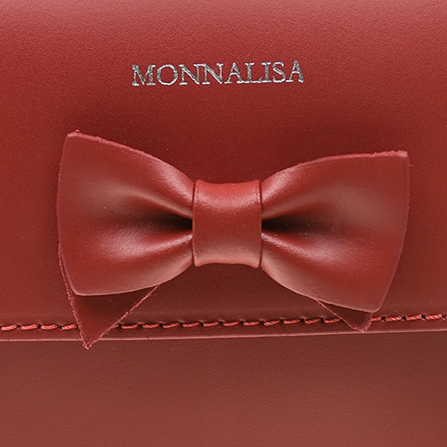 Красная сумка из кожи Monnalisa детская - фото 5