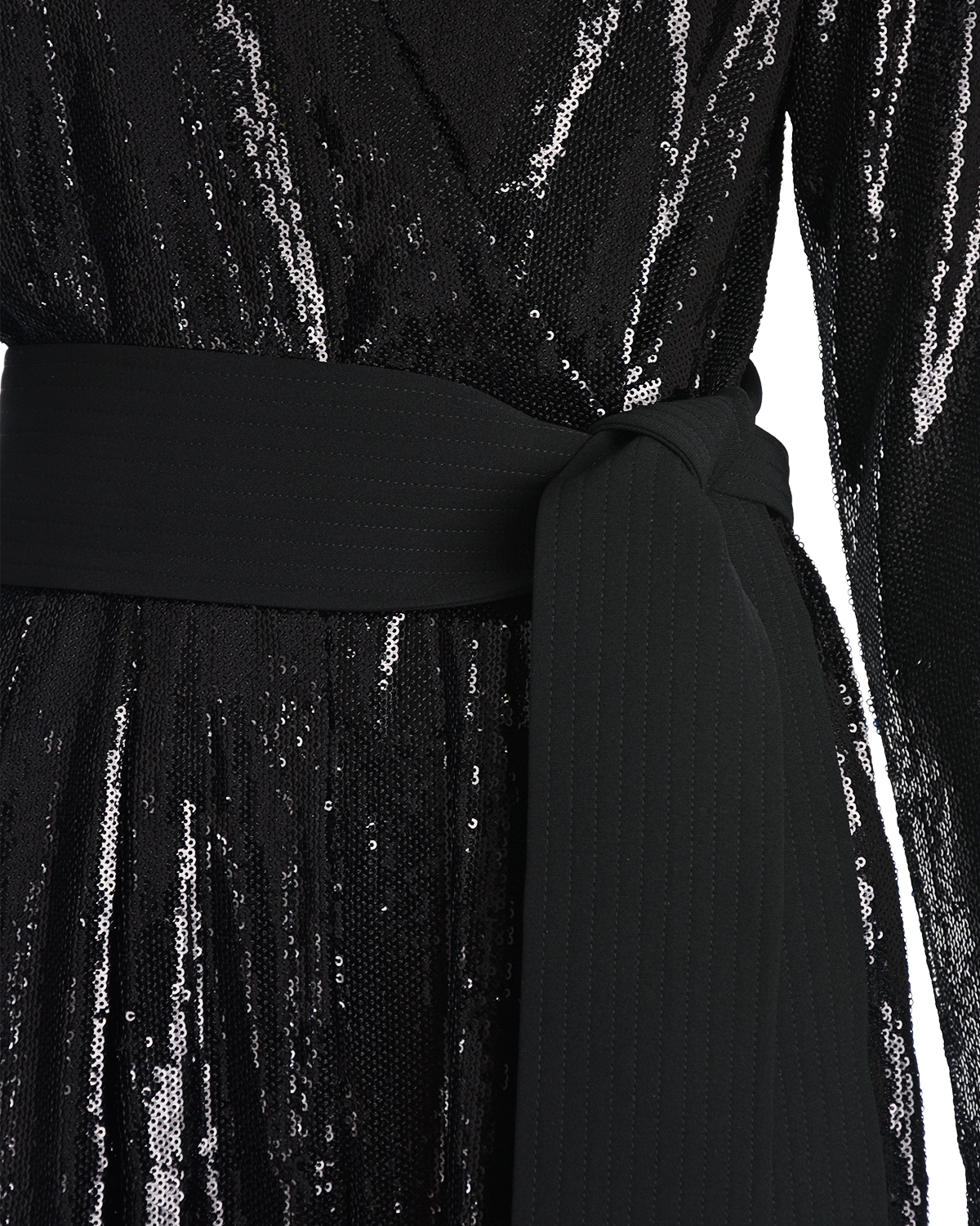 Черный комбинезон с вышивкой пайетками Parosh, размер 40 - фото 7
